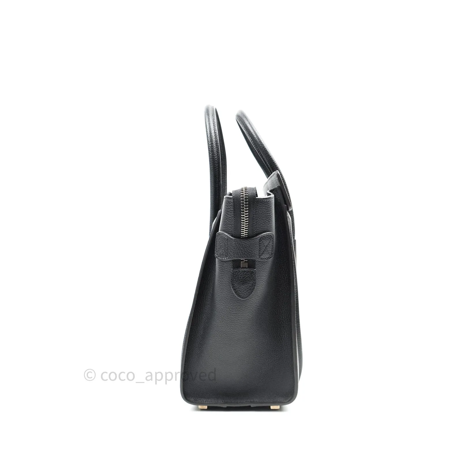 Celine Black Grained Calfskin Leather Micro Luggage Bag
