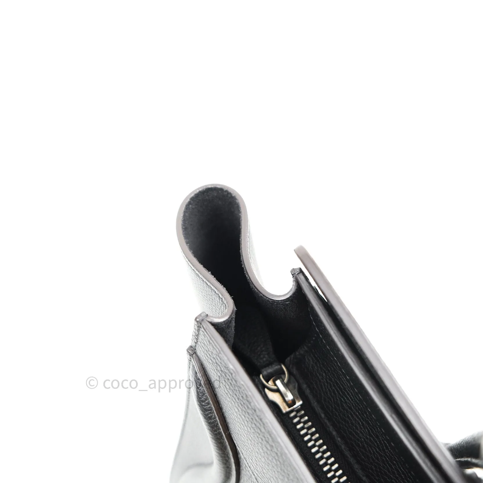Celine Black Grained Calfskin Leather Micro Luggage Bag