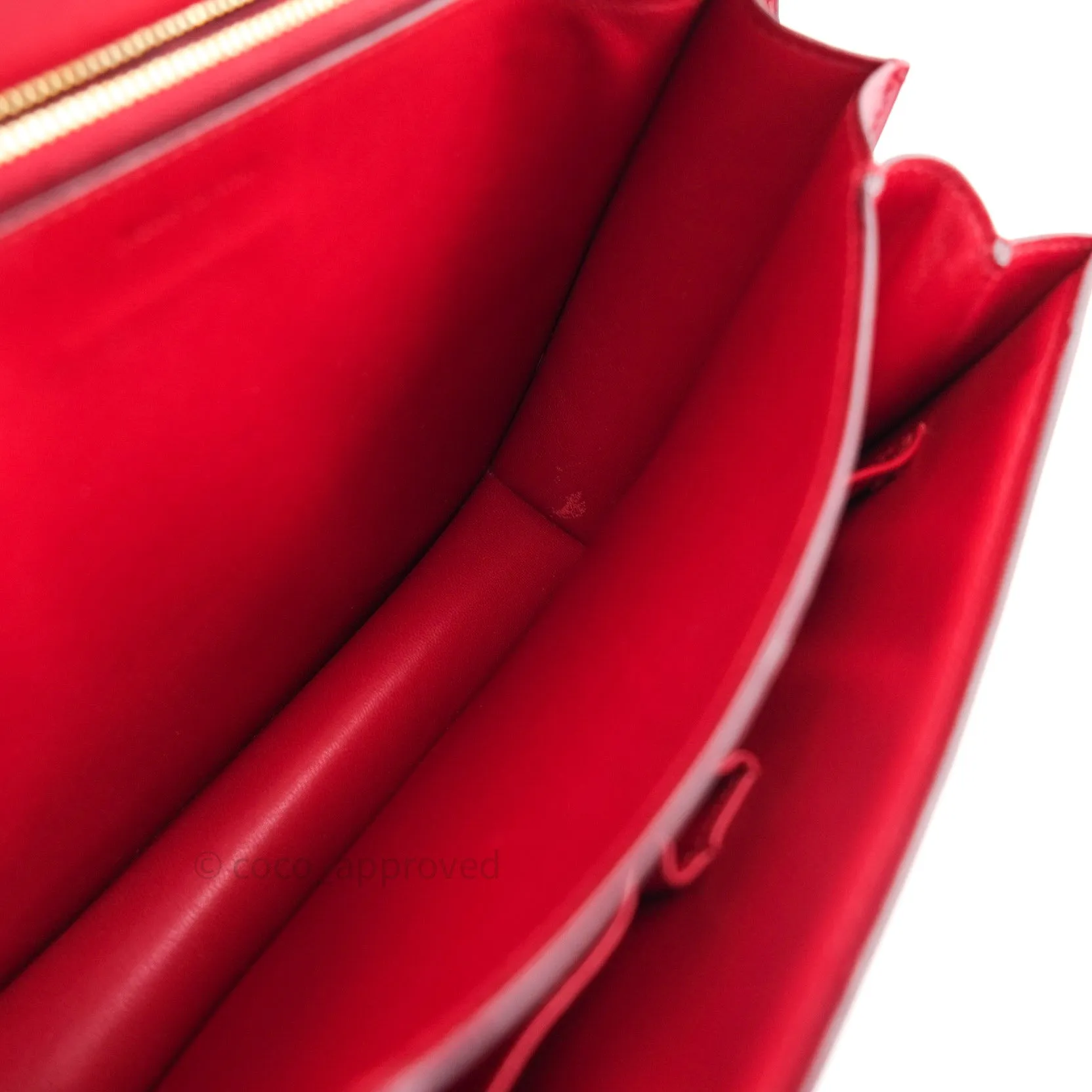 Celine Box Calfskin Medium Classic Box Flap Red