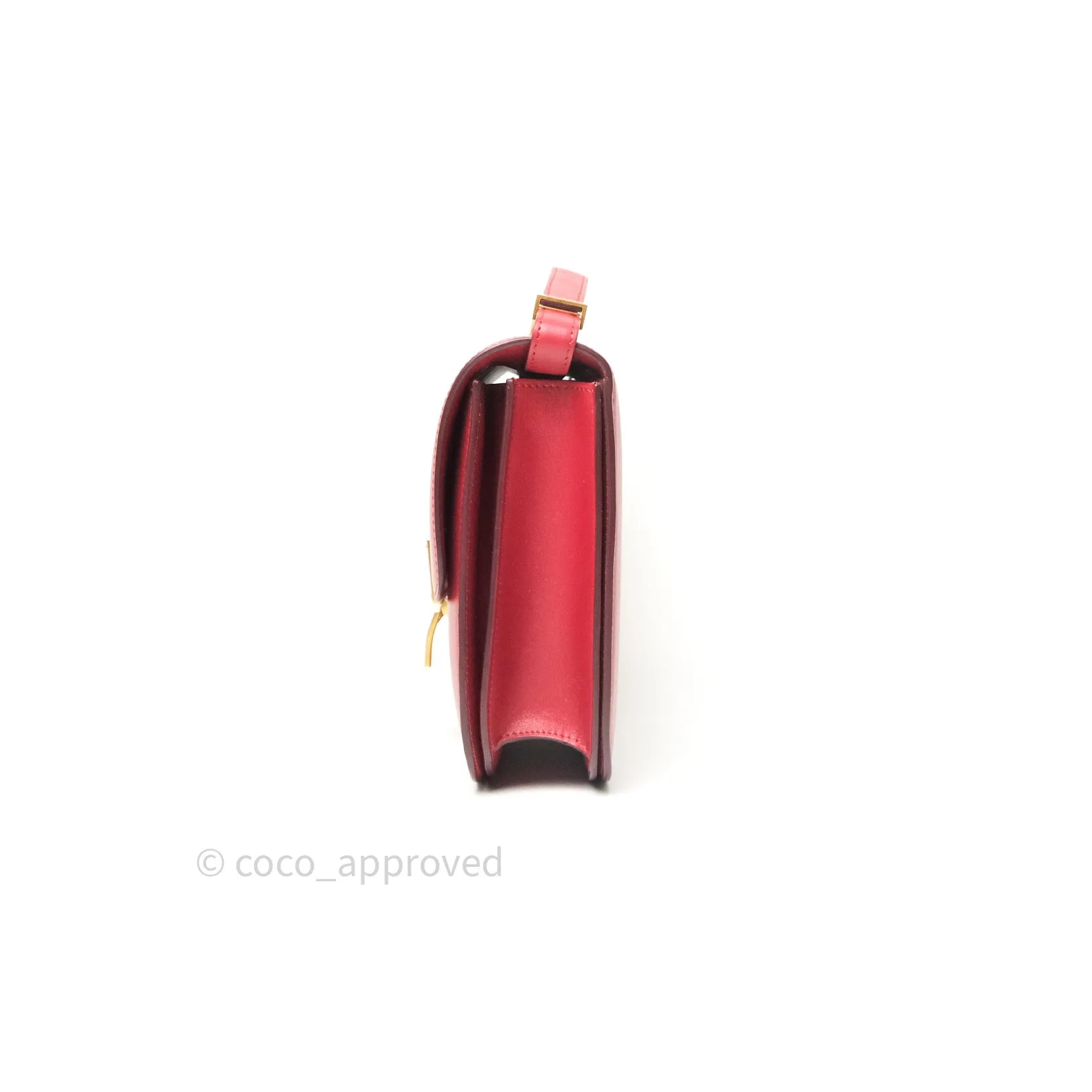 Celine Box Calfskin Medium Classic Box Flap Red