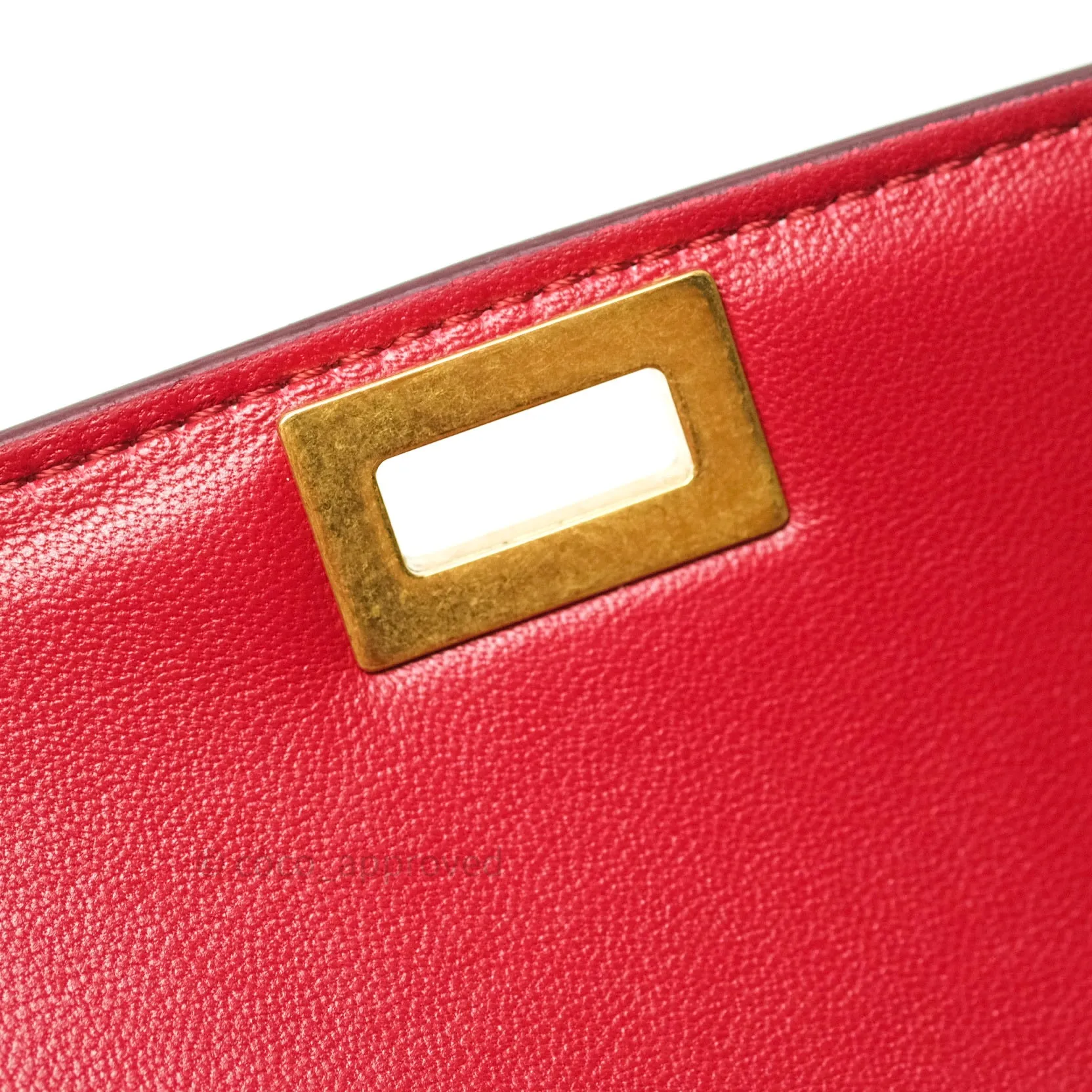 Celine Box Calfskin Medium Classic Box Flap Red