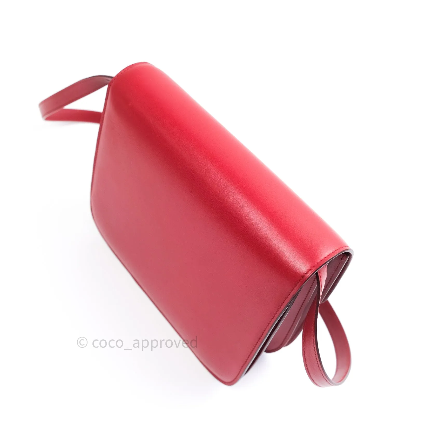 Celine Box Calfskin Medium Classic Box Flap Red