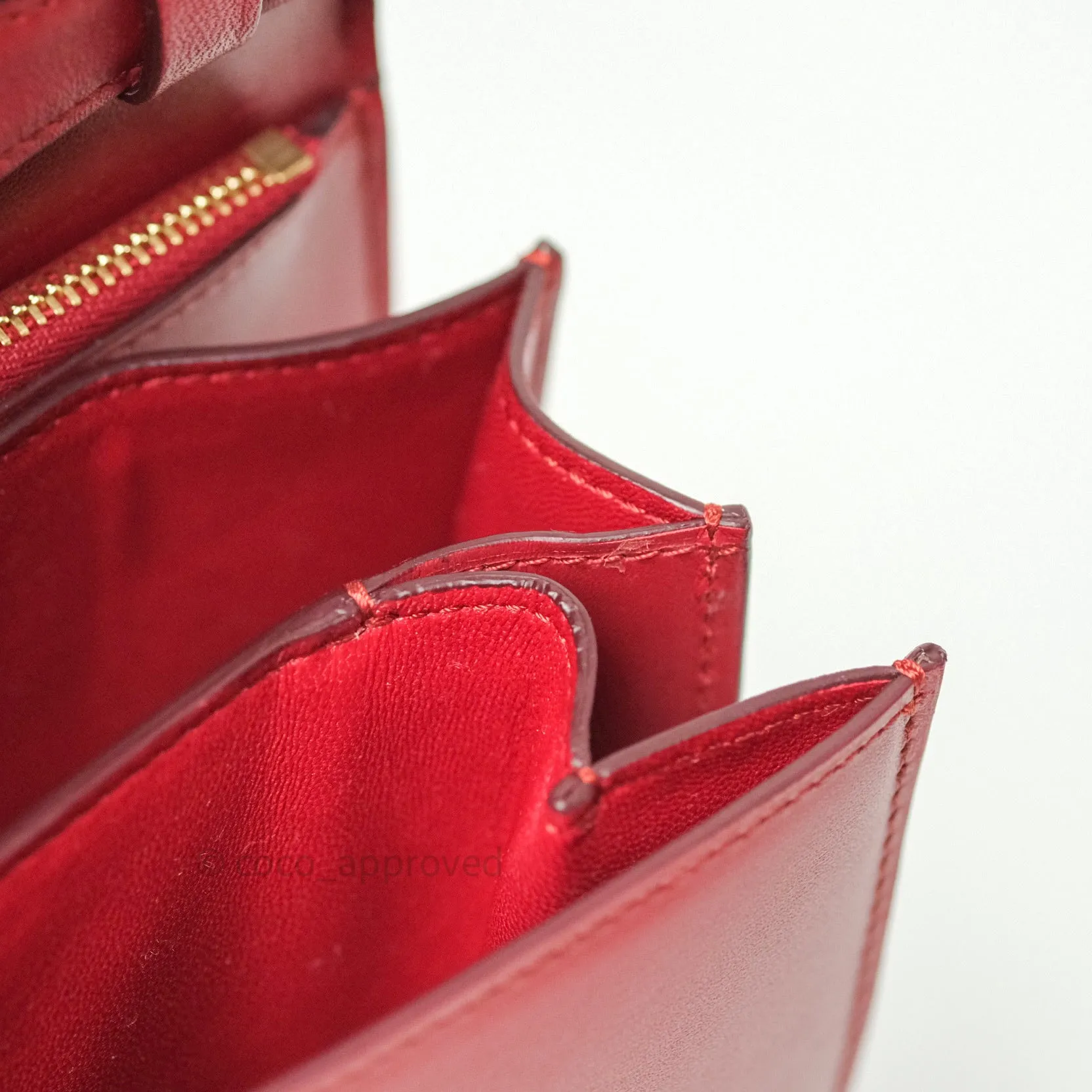 Celine Box Calfskin Medium Classic Box Flap Red