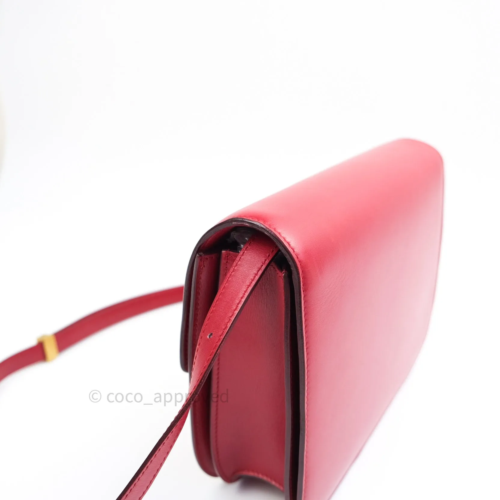 Celine Box Calfskin Medium Classic Box Flap Red