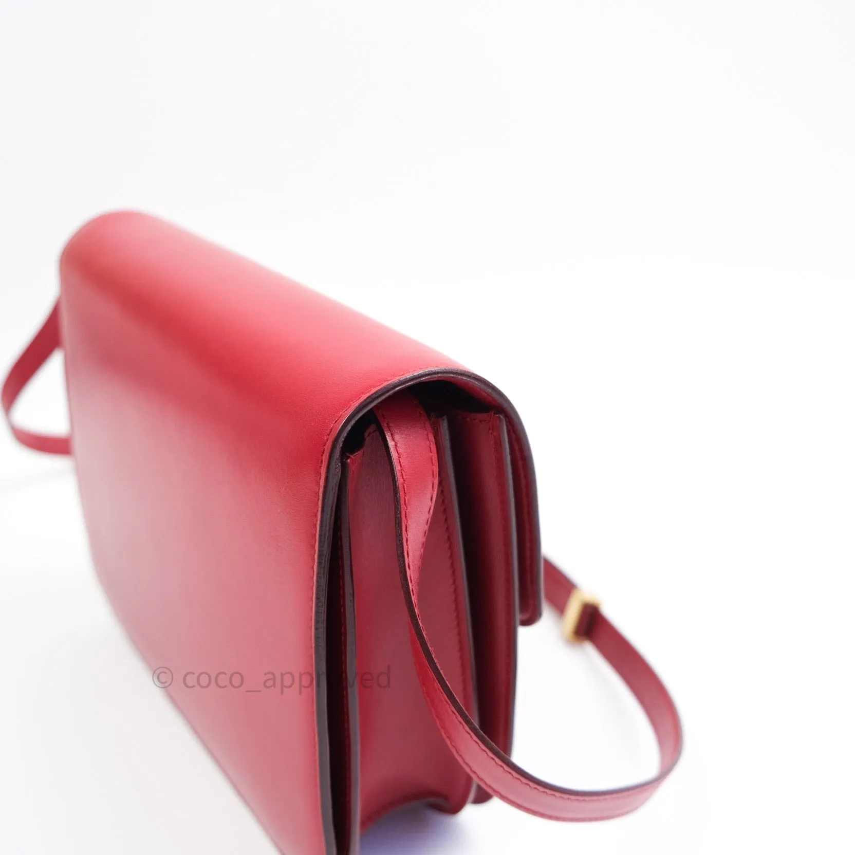 Celine Box Calfskin Medium Classic Box Flap Red