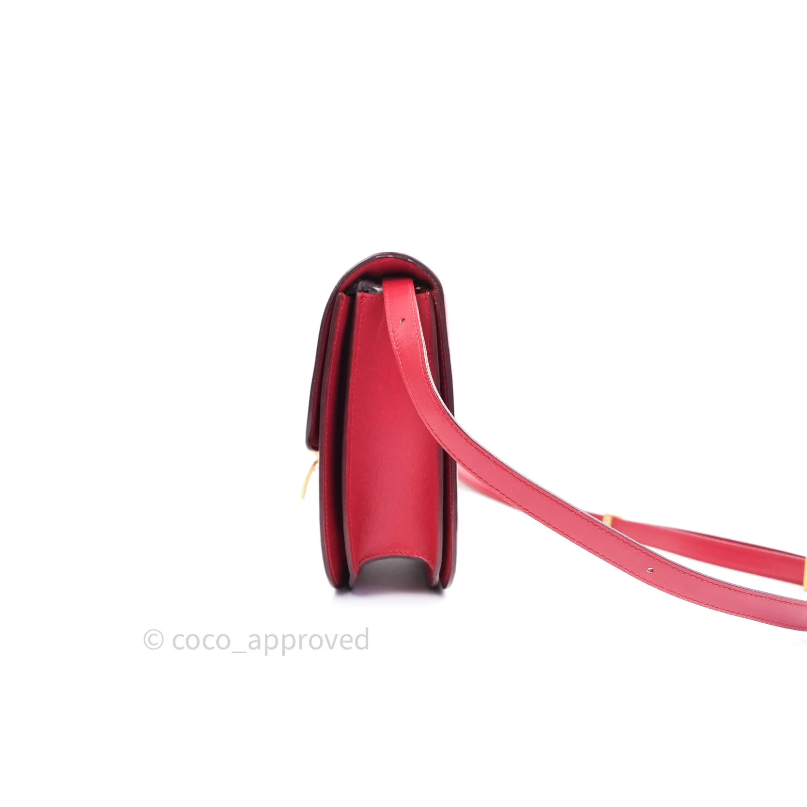 Celine Box Calfskin Medium Classic Box Flap Red