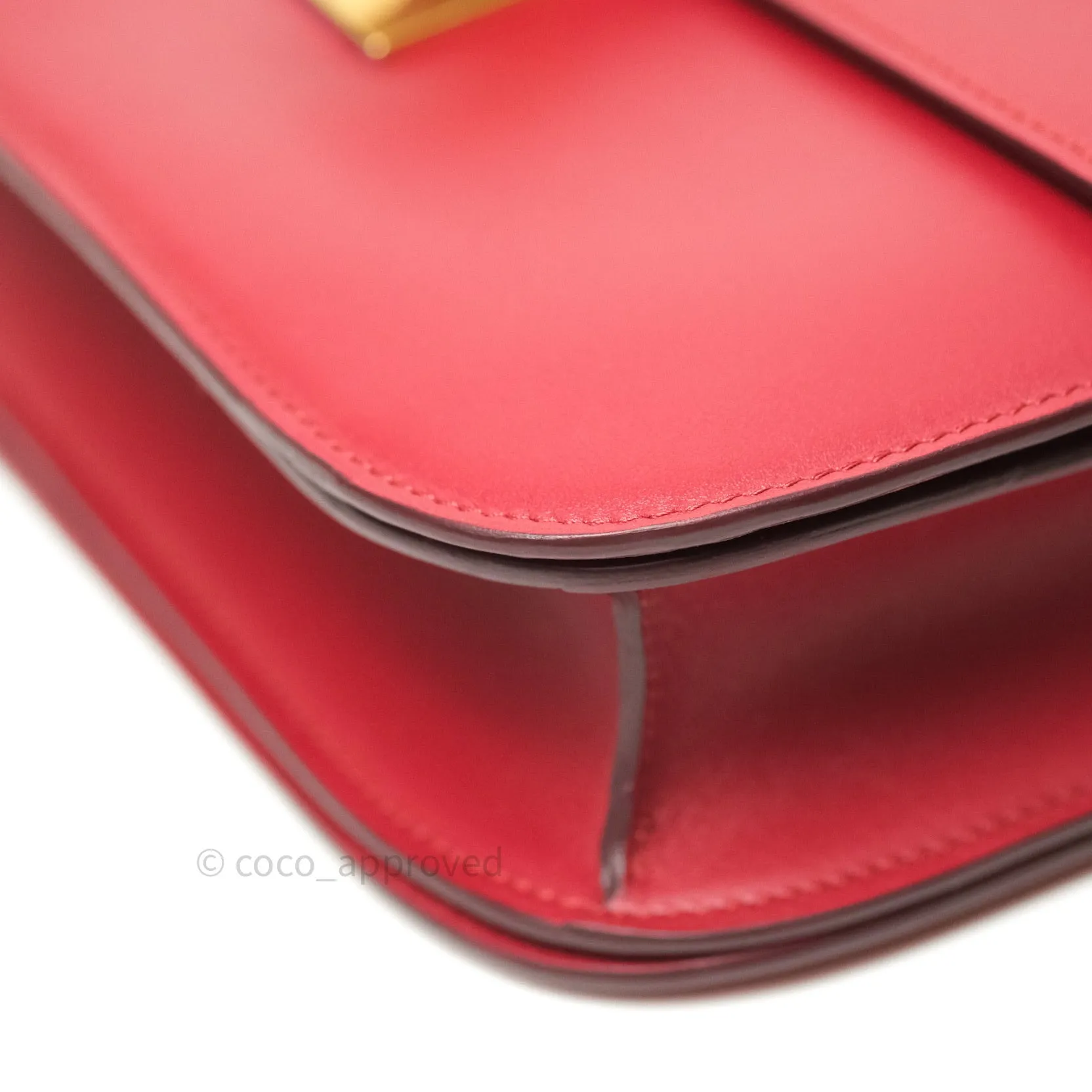 Celine Box Calfskin Medium Classic Box Flap Red