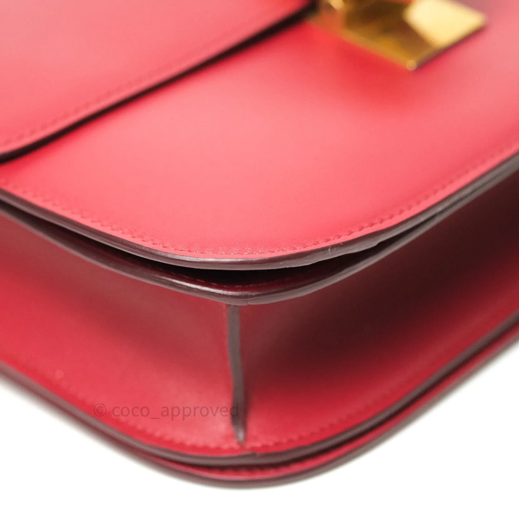 Celine Box Calfskin Medium Classic Box Flap Red