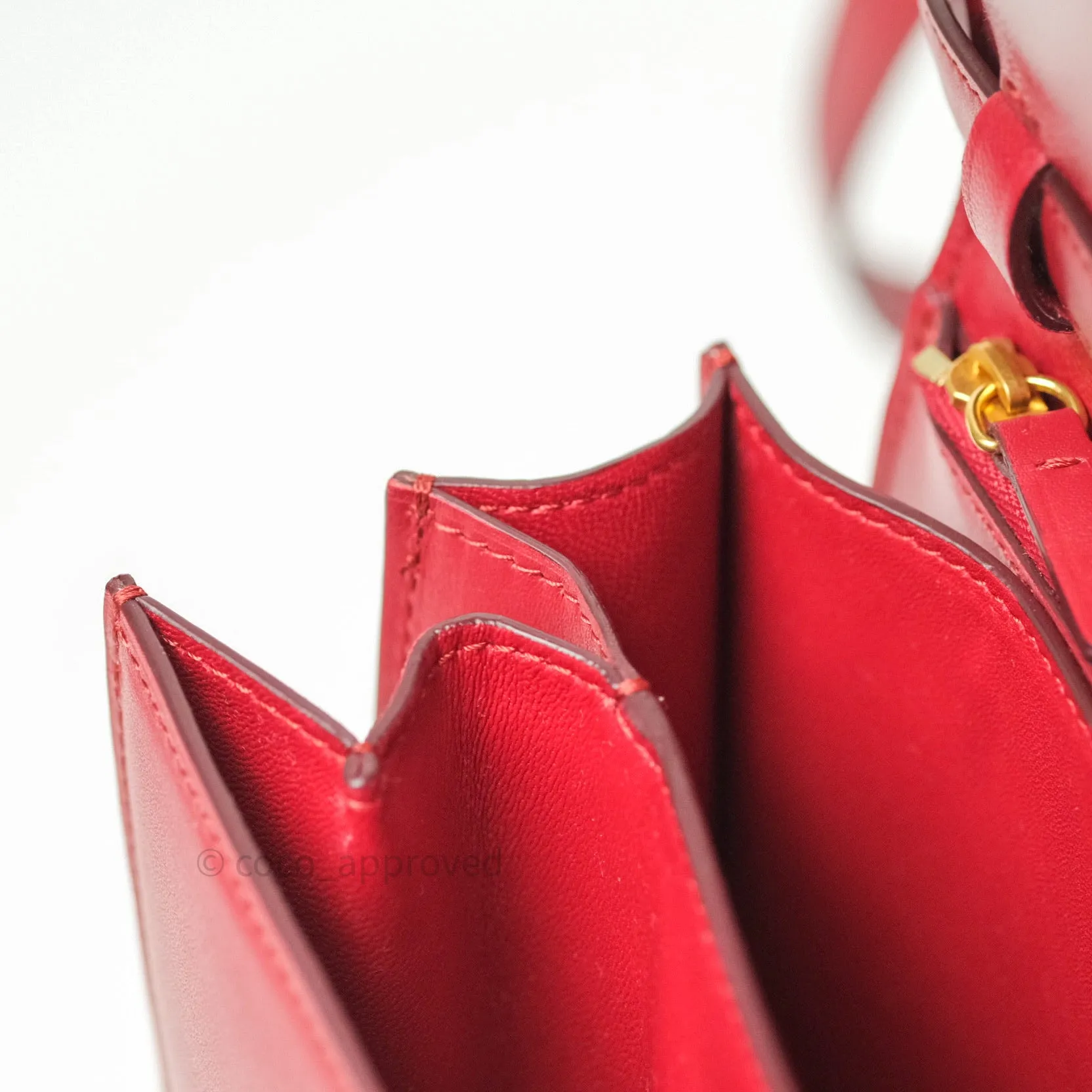 Celine Box Calfskin Medium Classic Box Flap Red