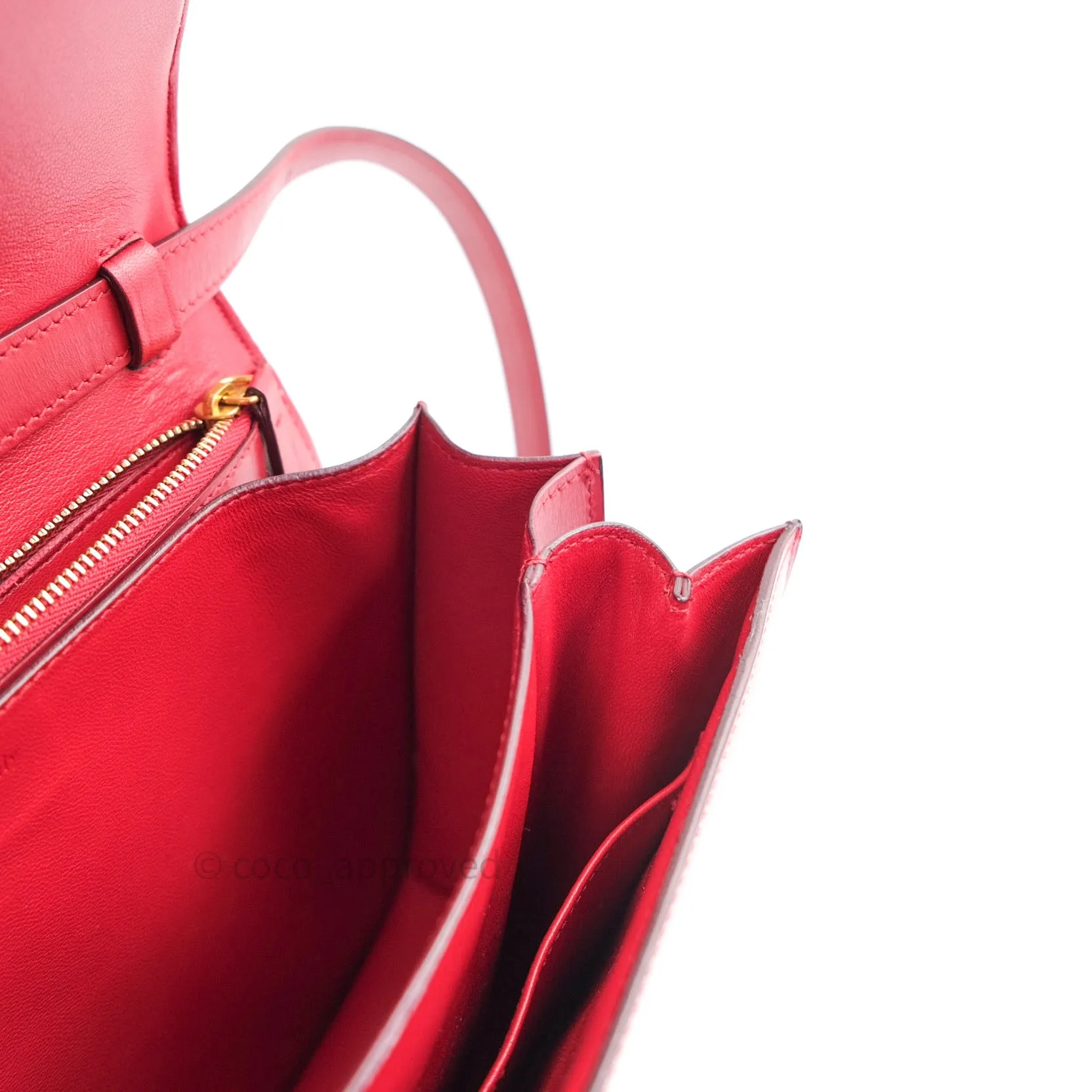 Celine Box Calfskin Medium Classic Box Flap Red