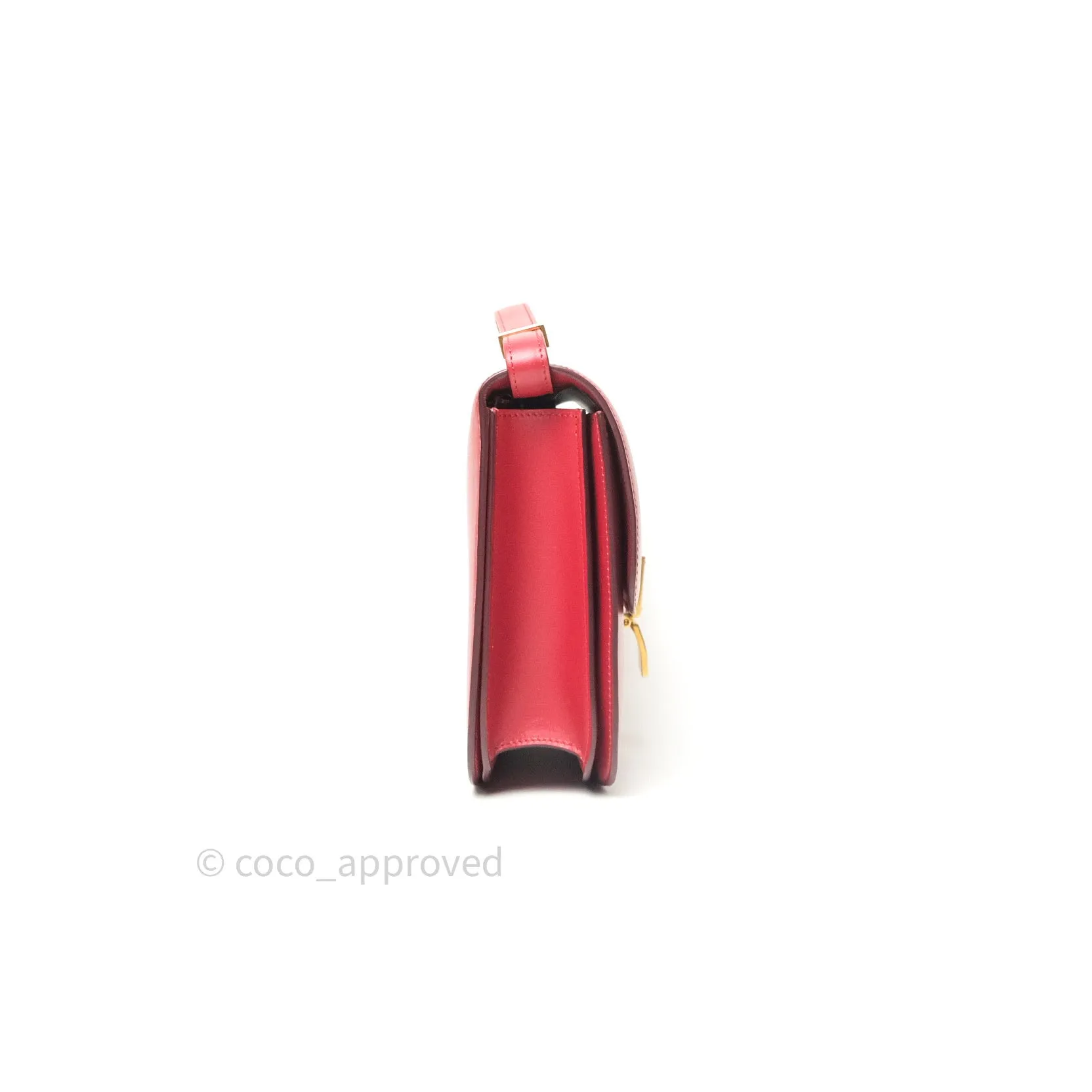 Celine Box Calfskin Medium Classic Box Flap Red