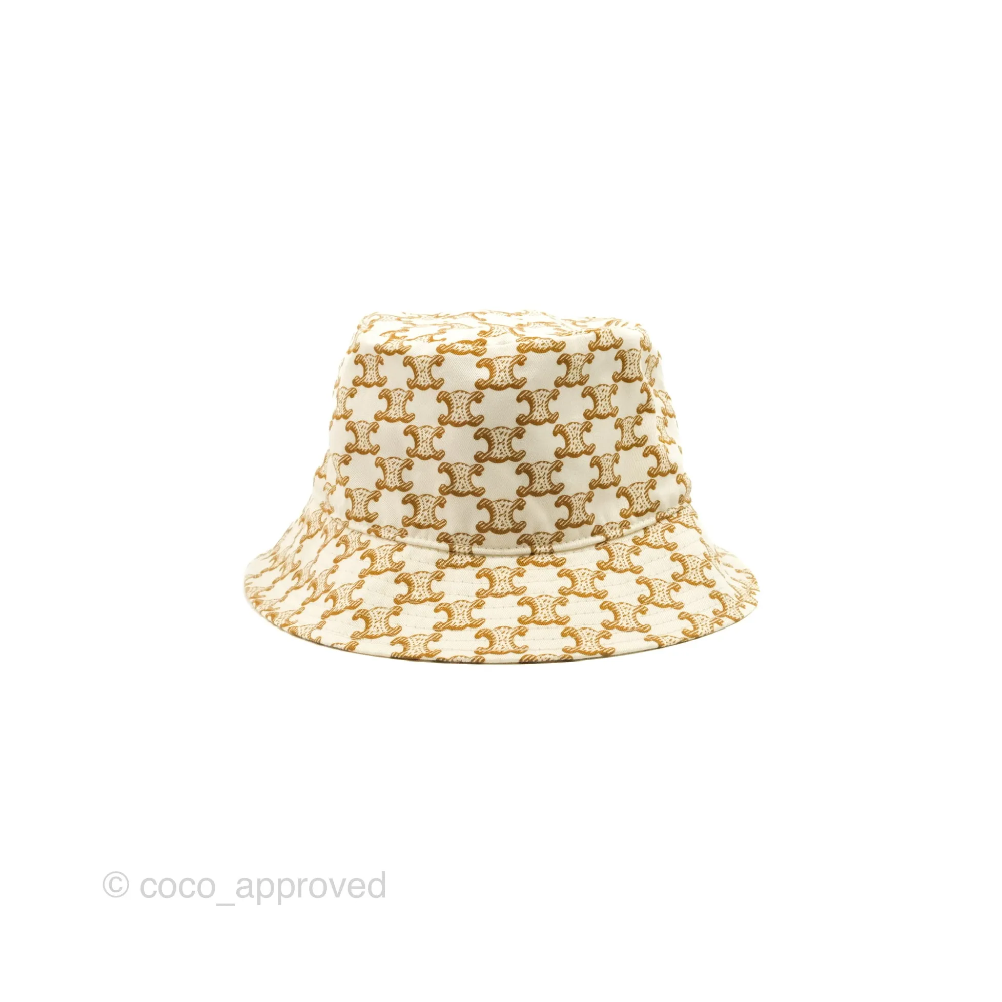 Celine Bucket Hat Triomphe Print Crme / Mordor