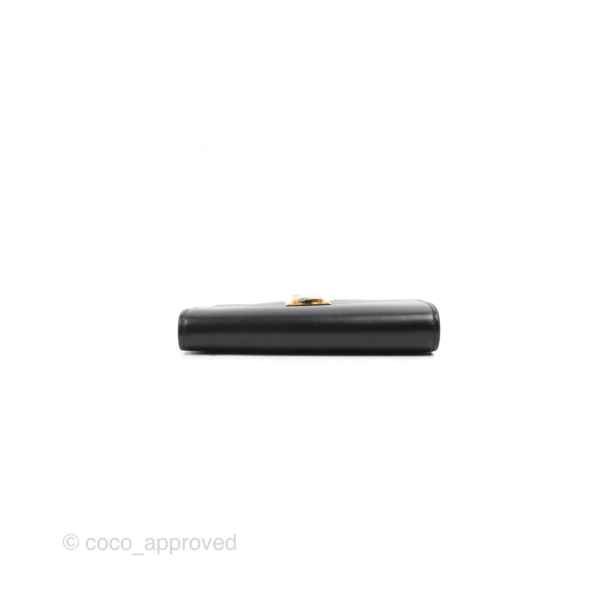 Celine C Wallet Black Gold Hardware