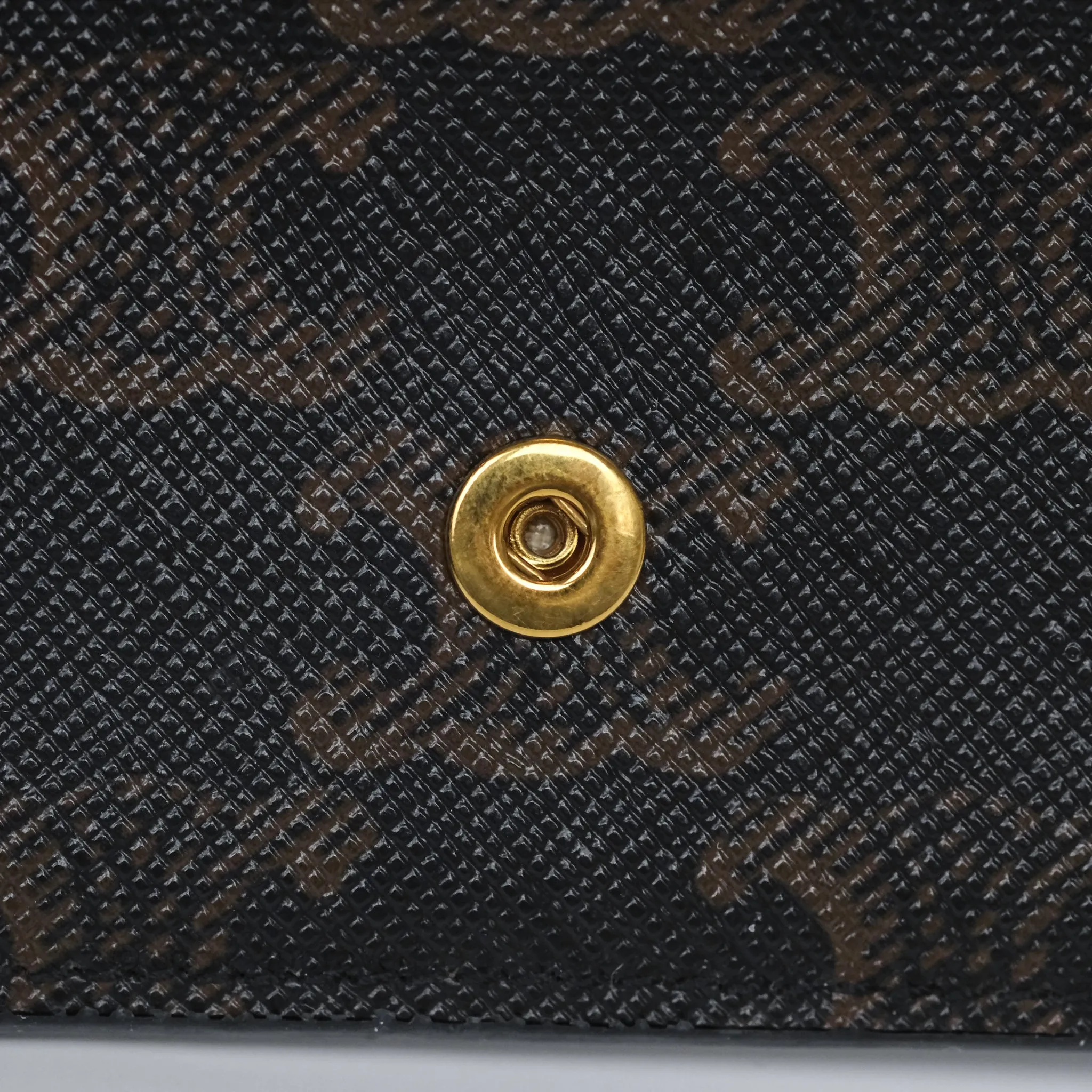 Celine Card Holder with Flap Triomphe Canvas Tan