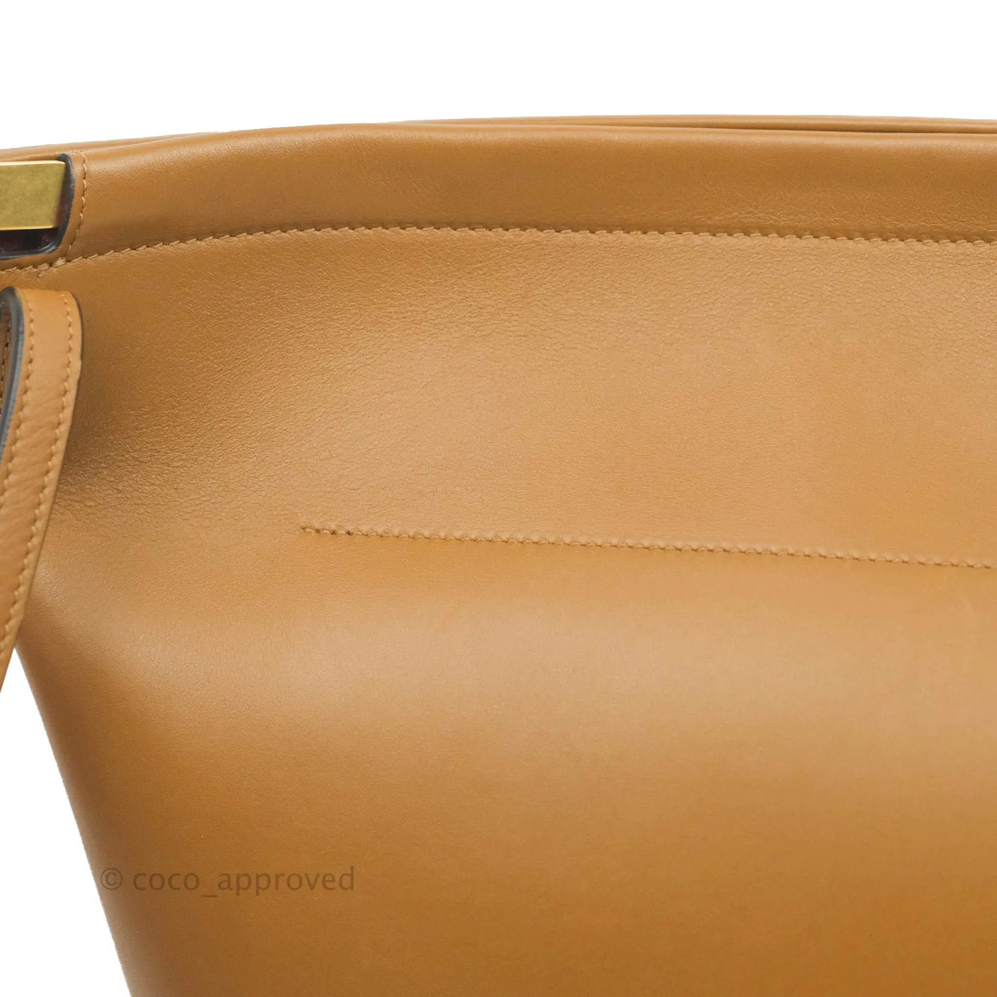 Celine Clasp Bucket Bag Brown
