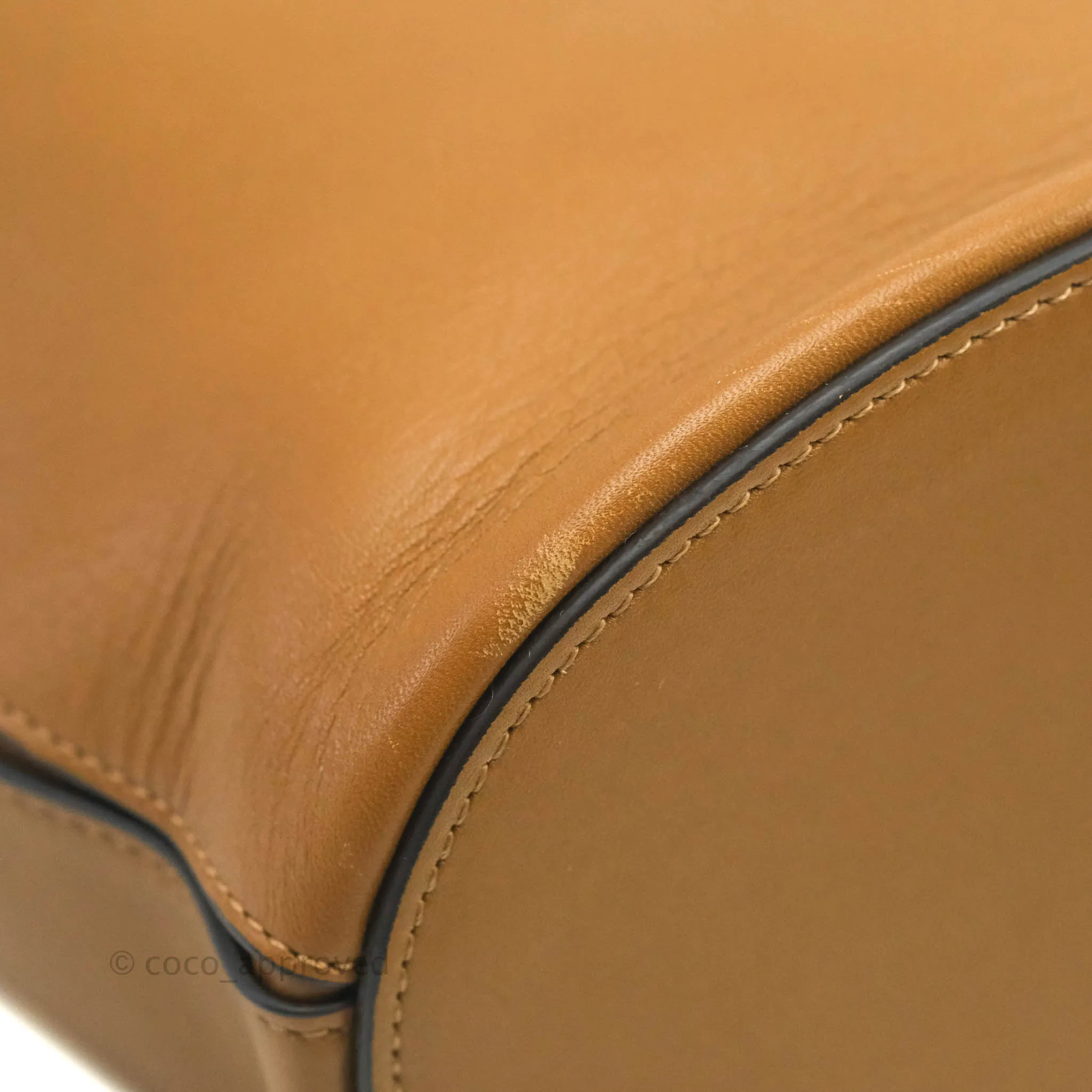 Celine Clasp Bucket Bag Brown