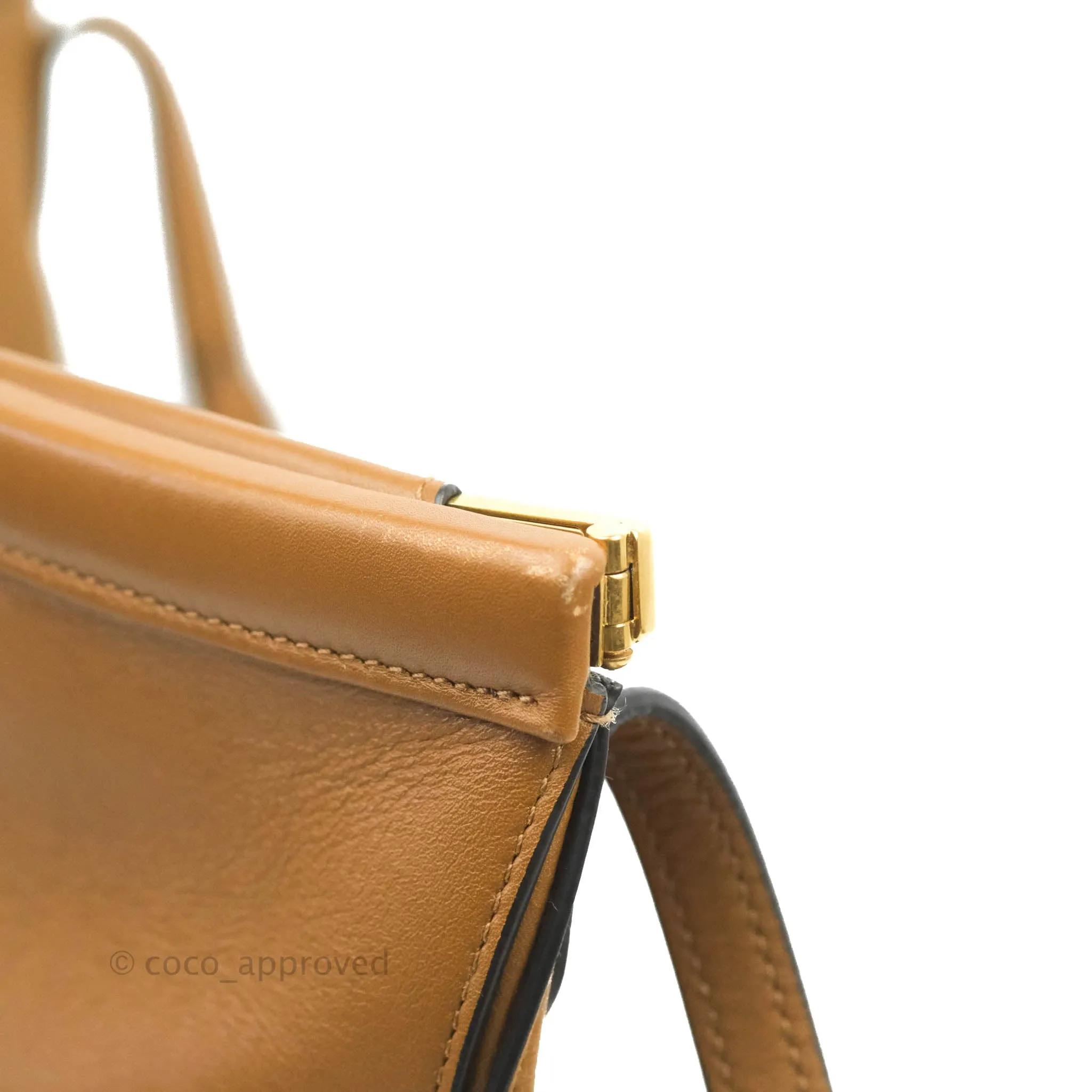 Celine Clasp Bucket Bag Brown