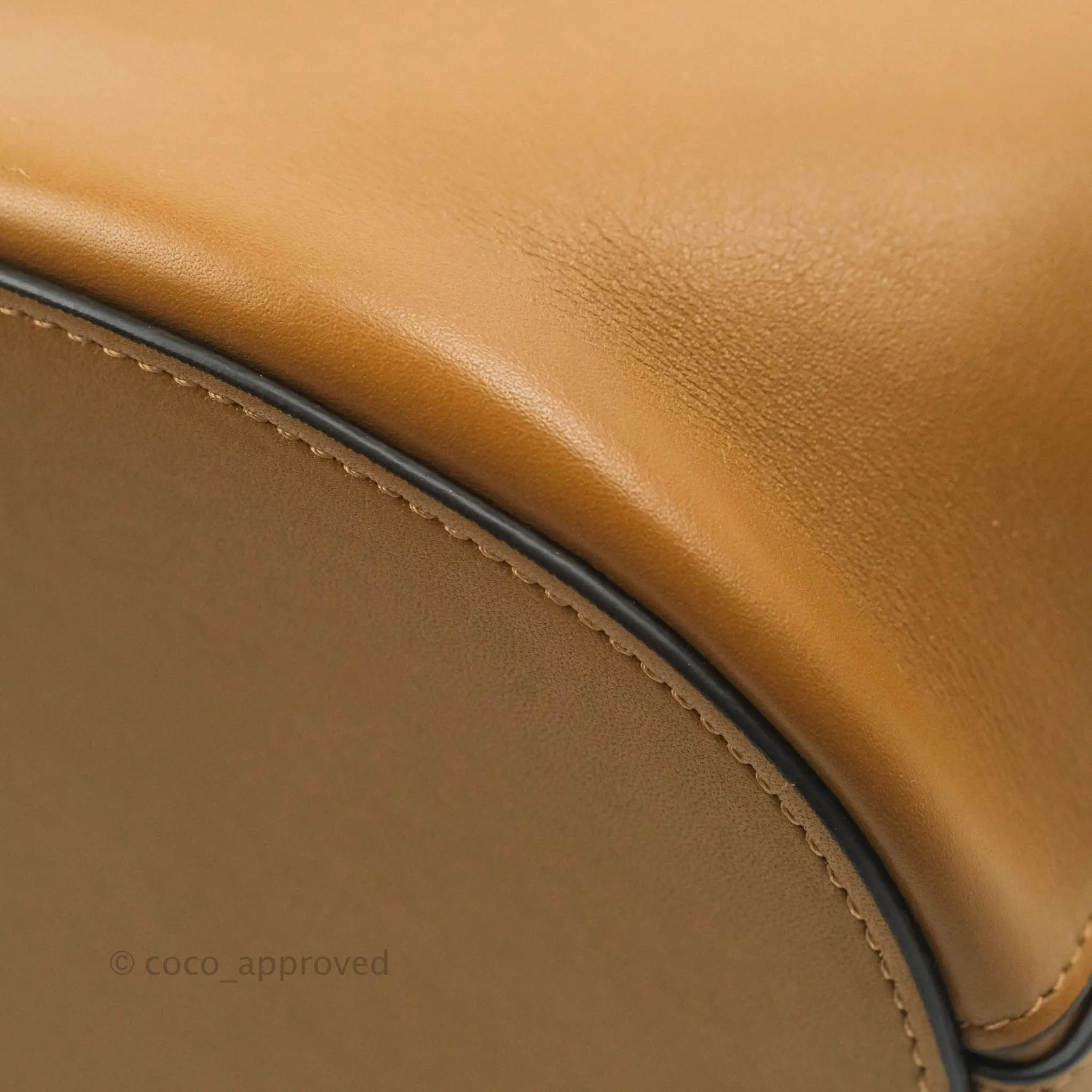 Celine Clasp Bucket Bag Brown