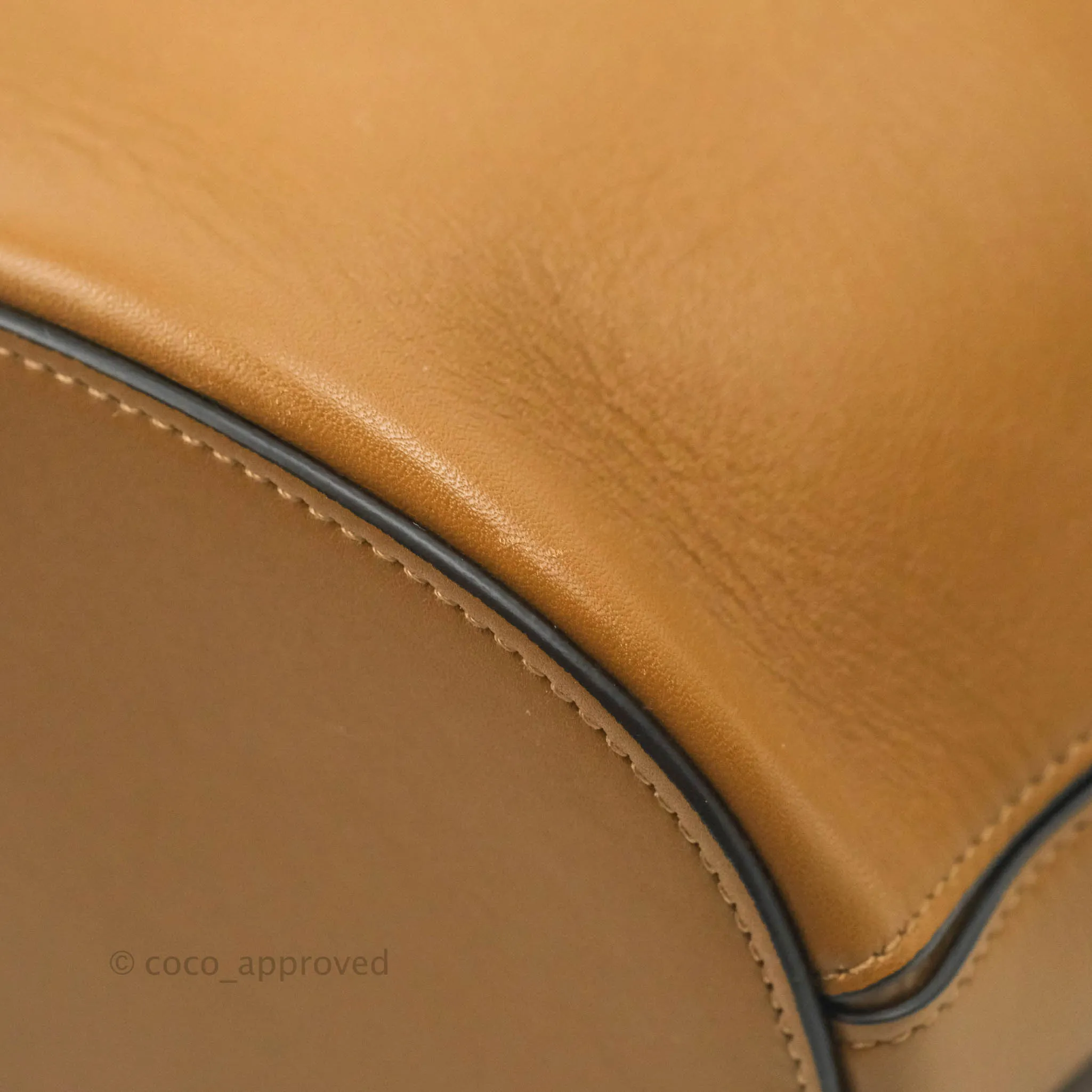 Celine Clasp Bucket Bag Brown