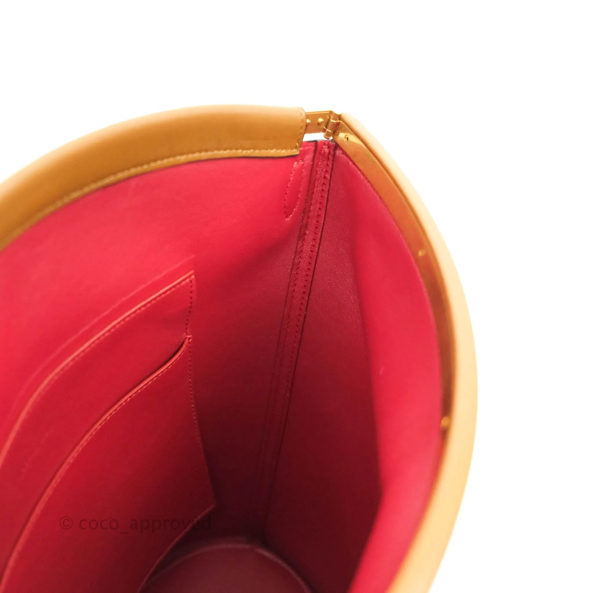 Celine Clasp Bucket Bag Brown