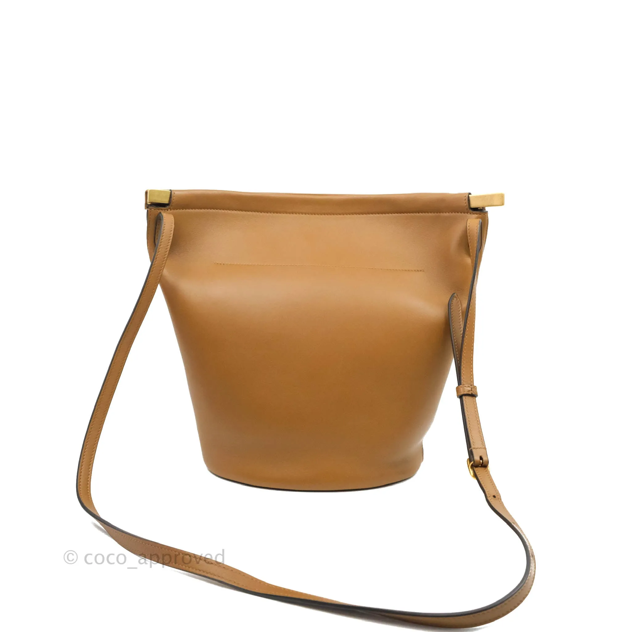 Celine Clasp Bucket Bag Brown