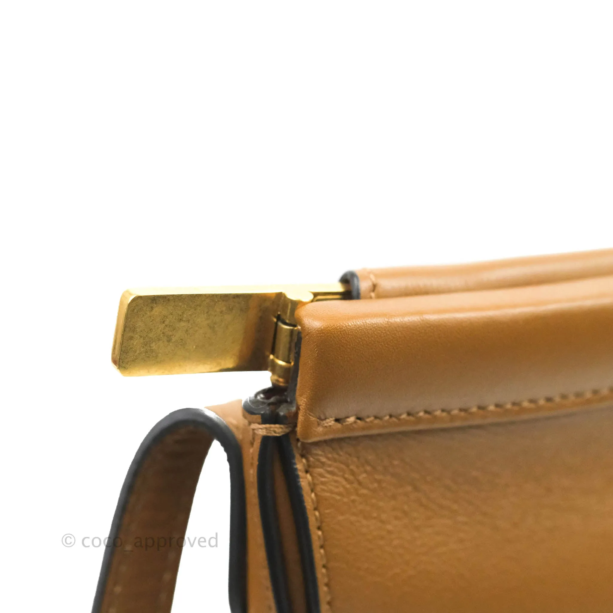 Celine Clasp Bucket Bag Brown