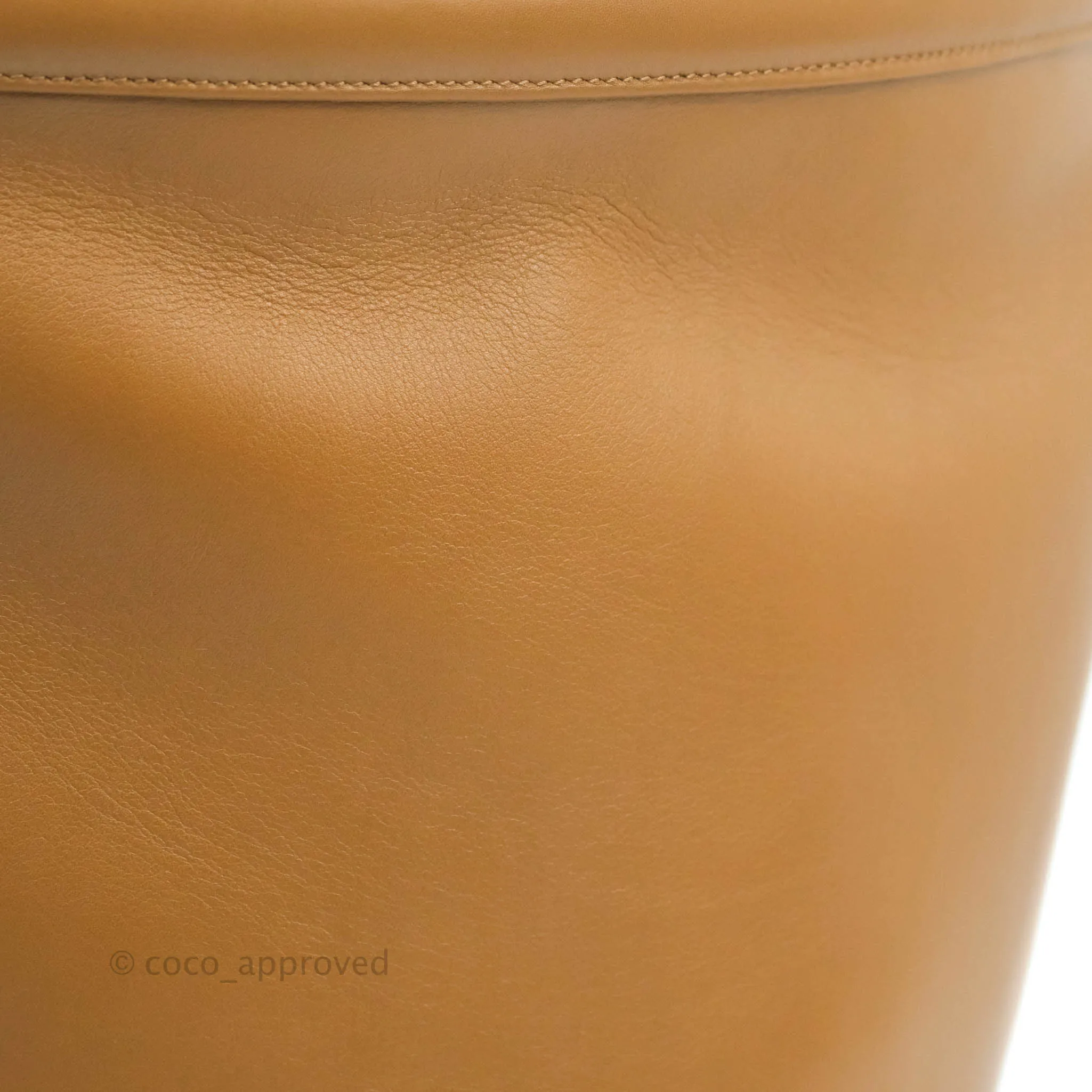 Celine Clasp Bucket Bag Brown