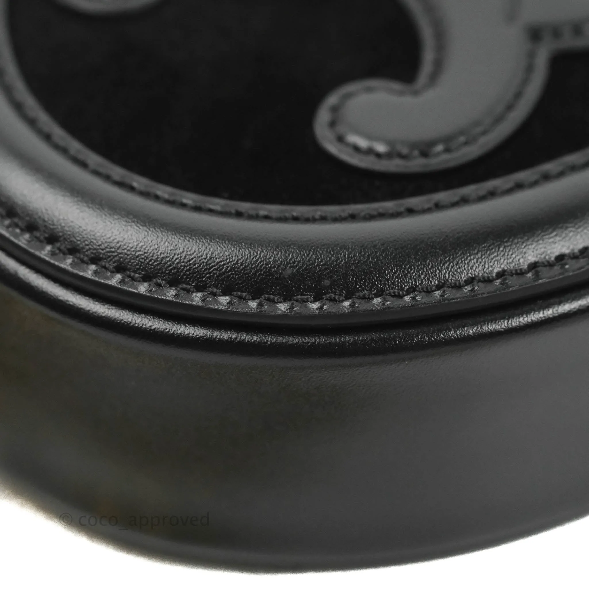 Celine Crossbody Purse With Chain In Velvet Black