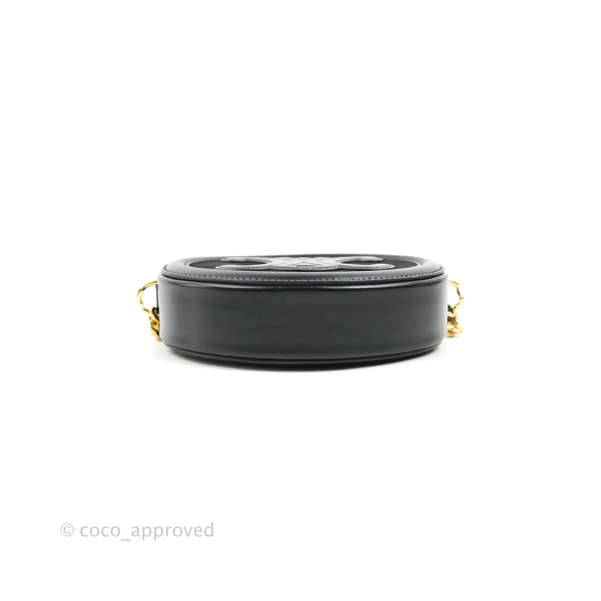Celine Crossbody Purse With Chain In Velvet Black