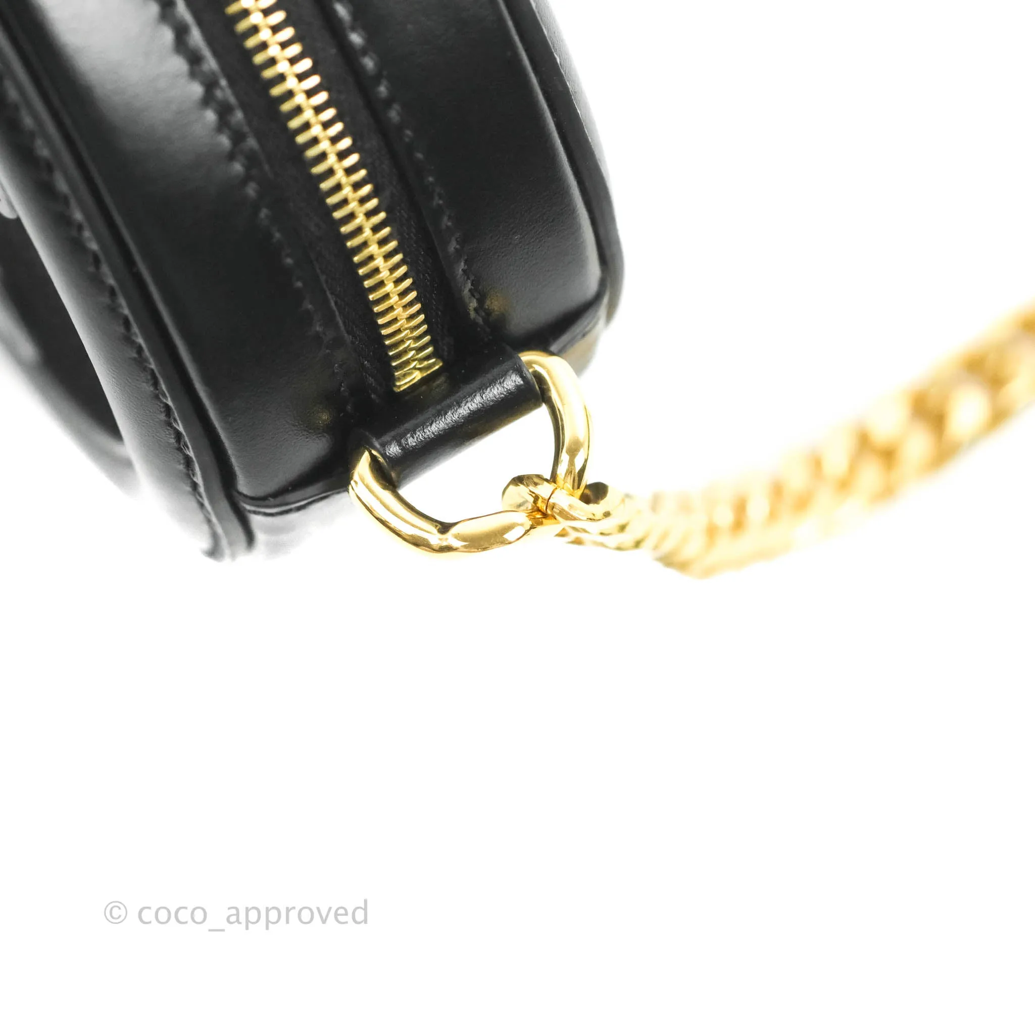 Celine Crossbody Purse With Chain In Velvet Black