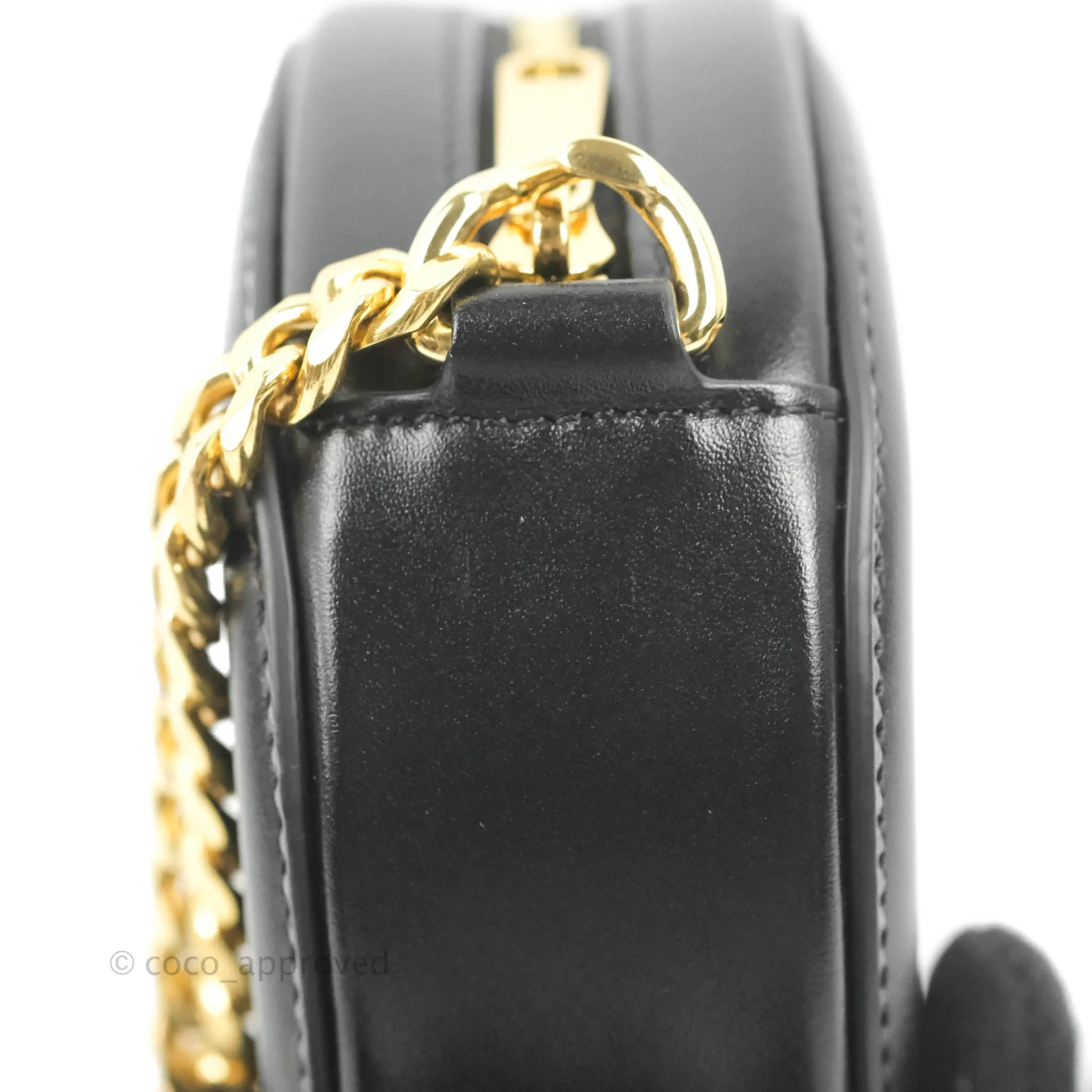 Celine Crossbody Purse With Chain In Velvet Black
