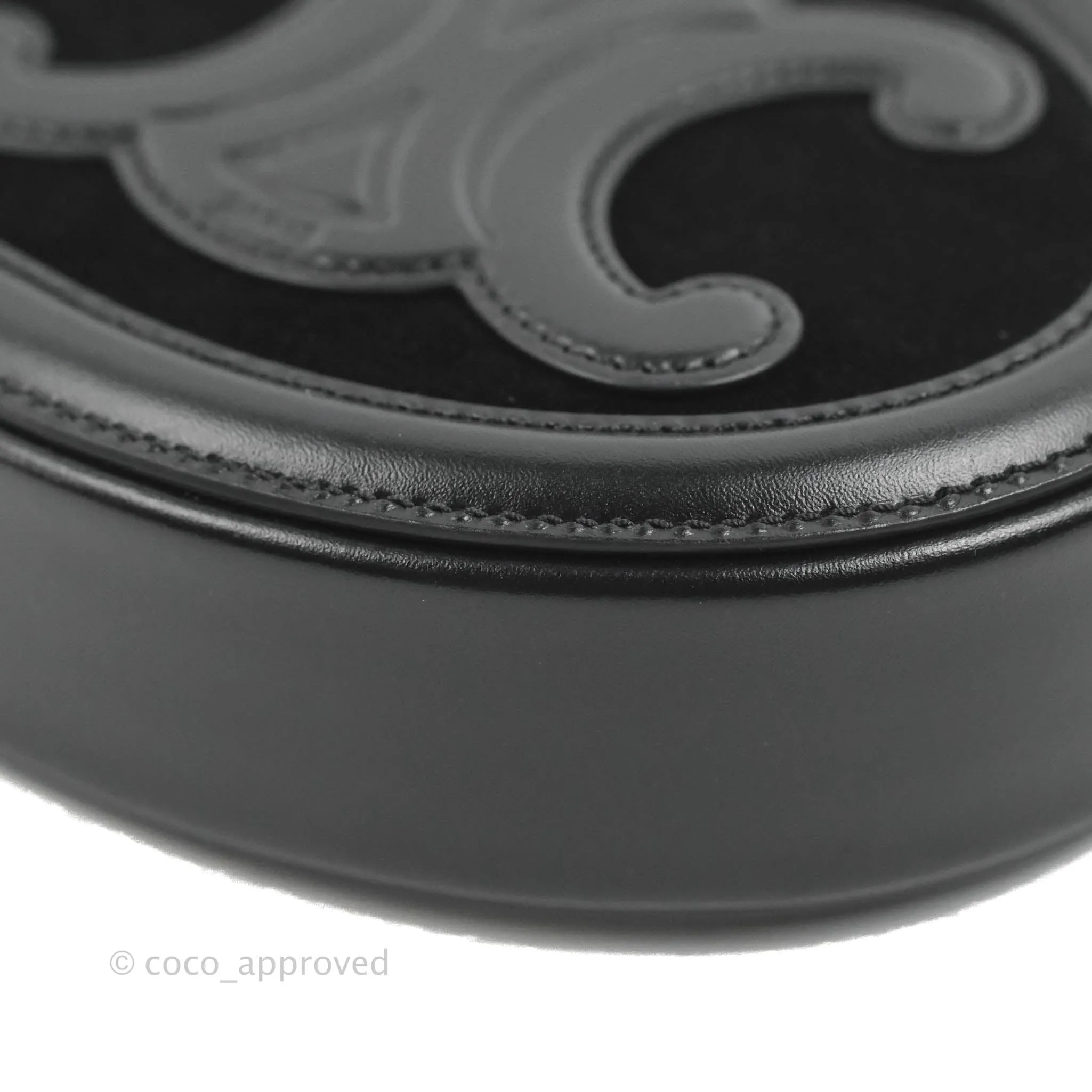 Celine Crossbody Purse With Chain In Velvet Black