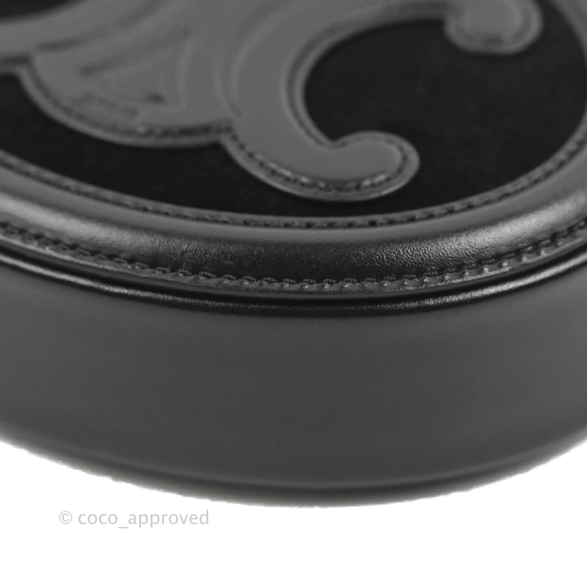 Celine Crossbody Purse With Chain In Velvet Black