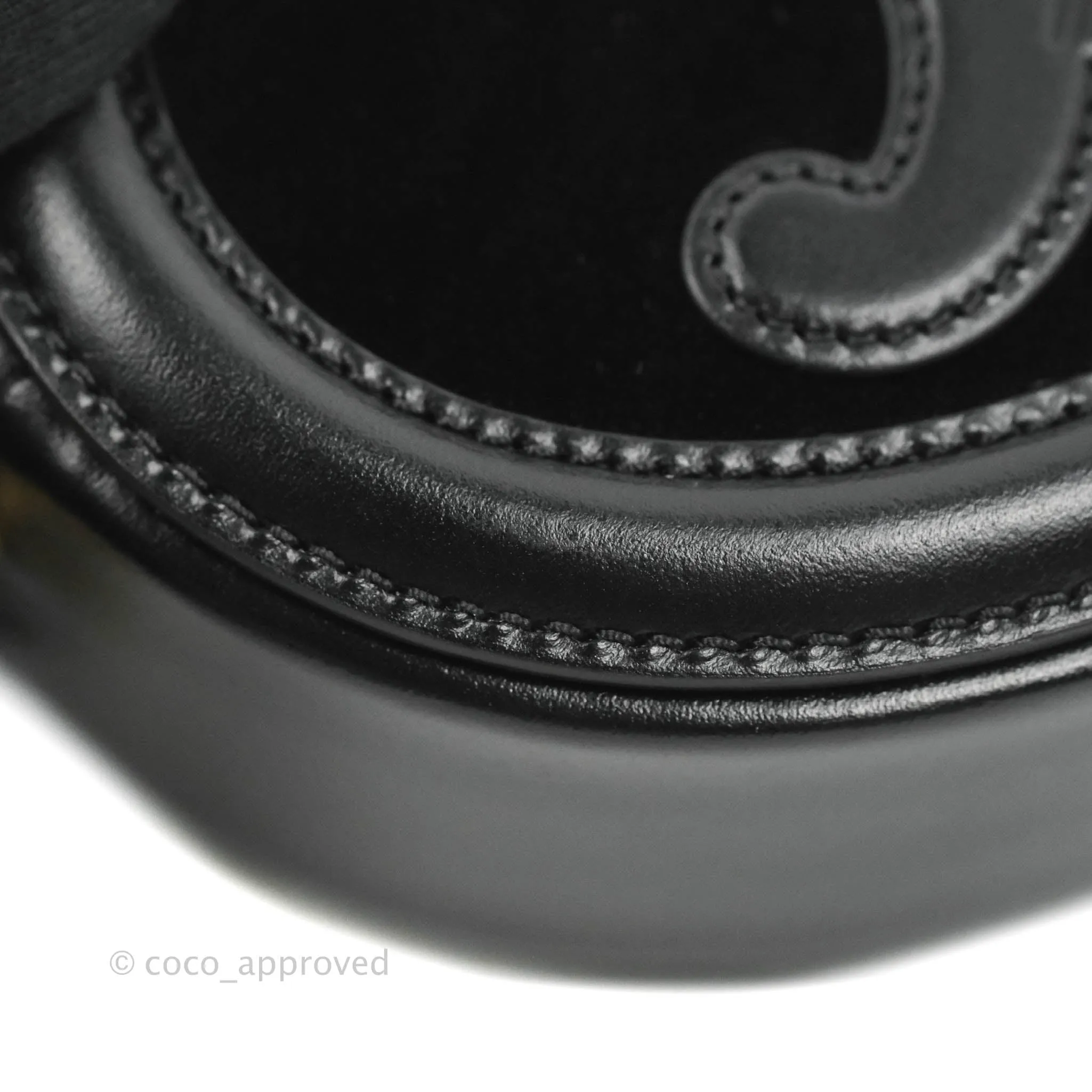 Celine Crossbody Purse With Chain In Velvet Black