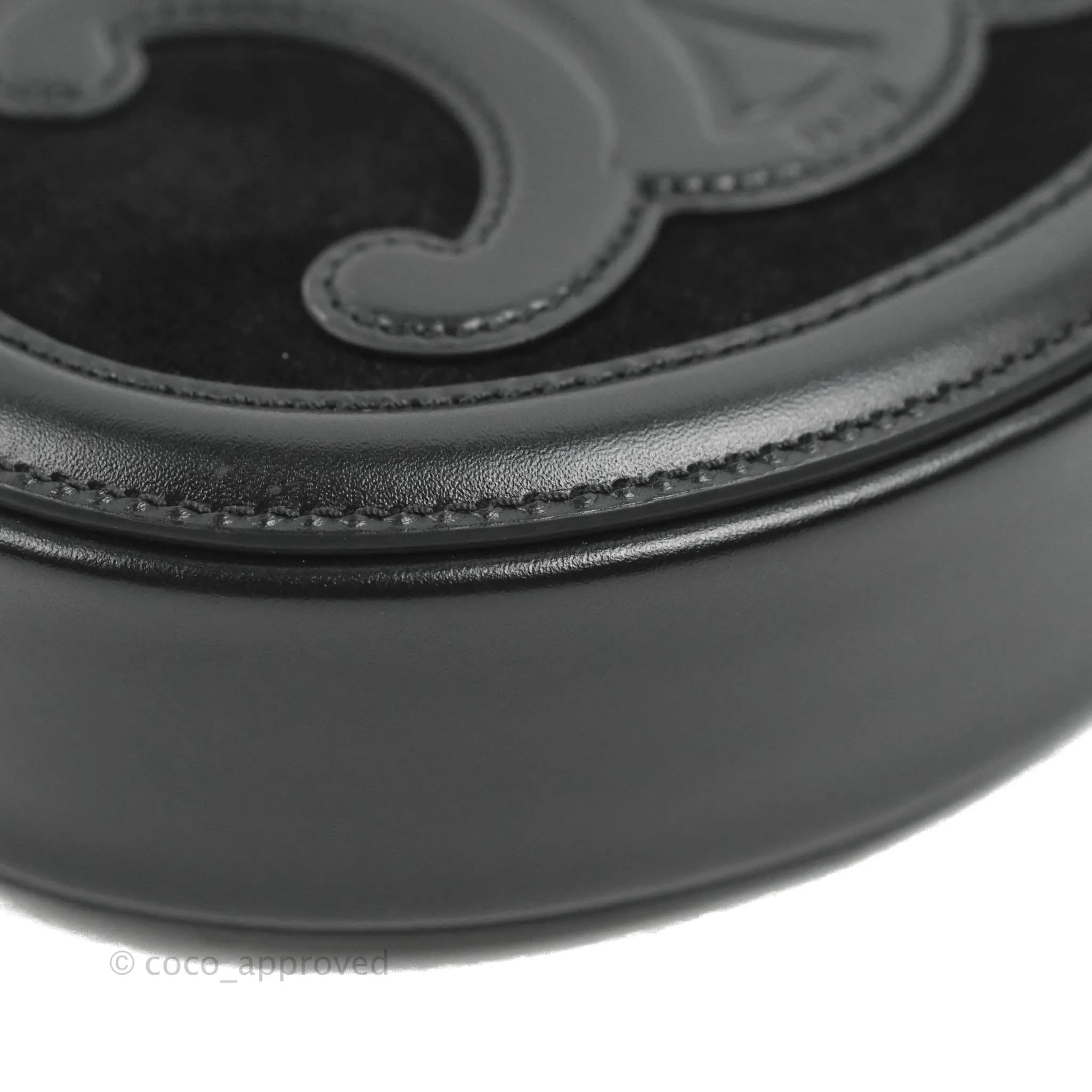Celine Crossbody Purse With Chain In Velvet Black