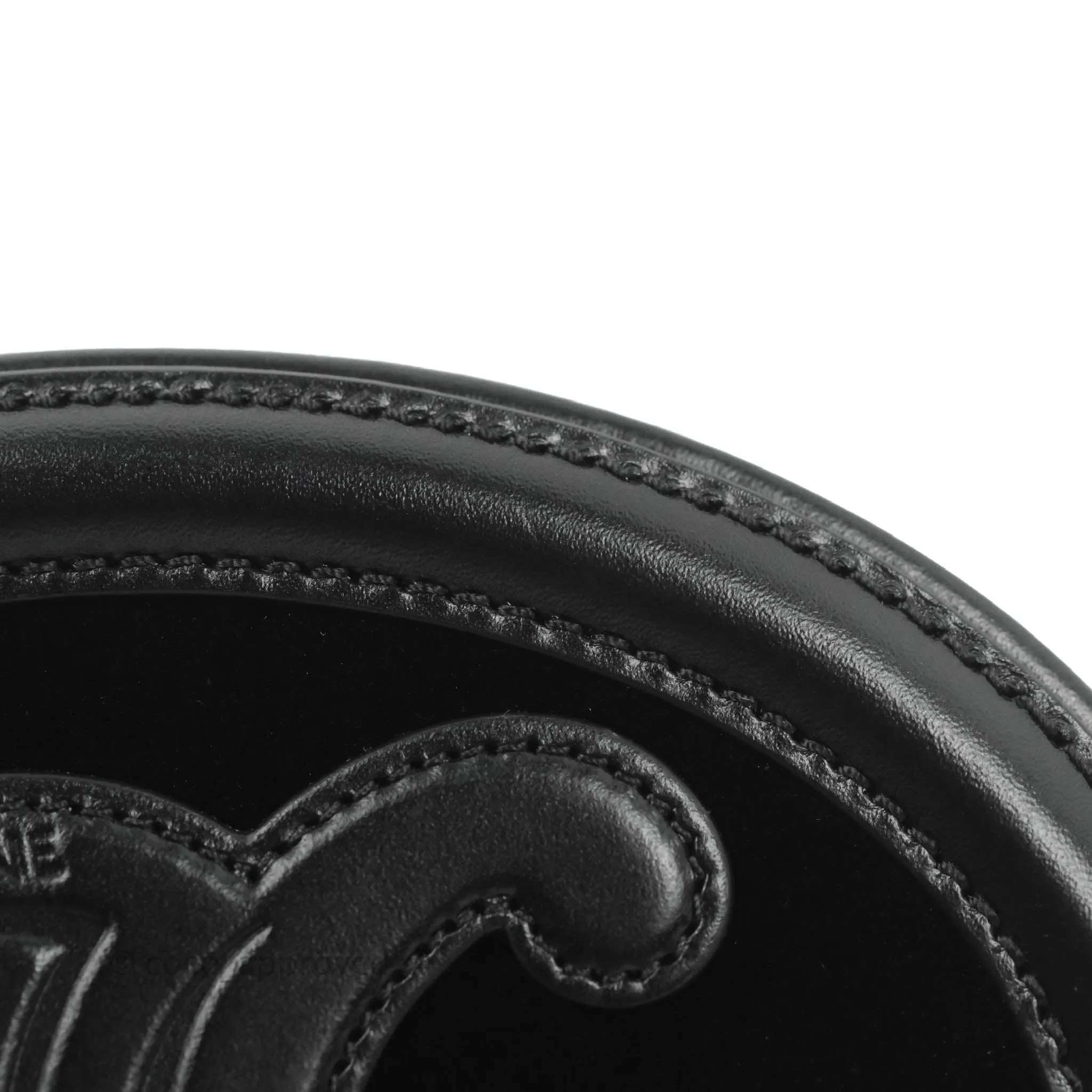 Celine Crossbody Purse With Chain In Velvet Black