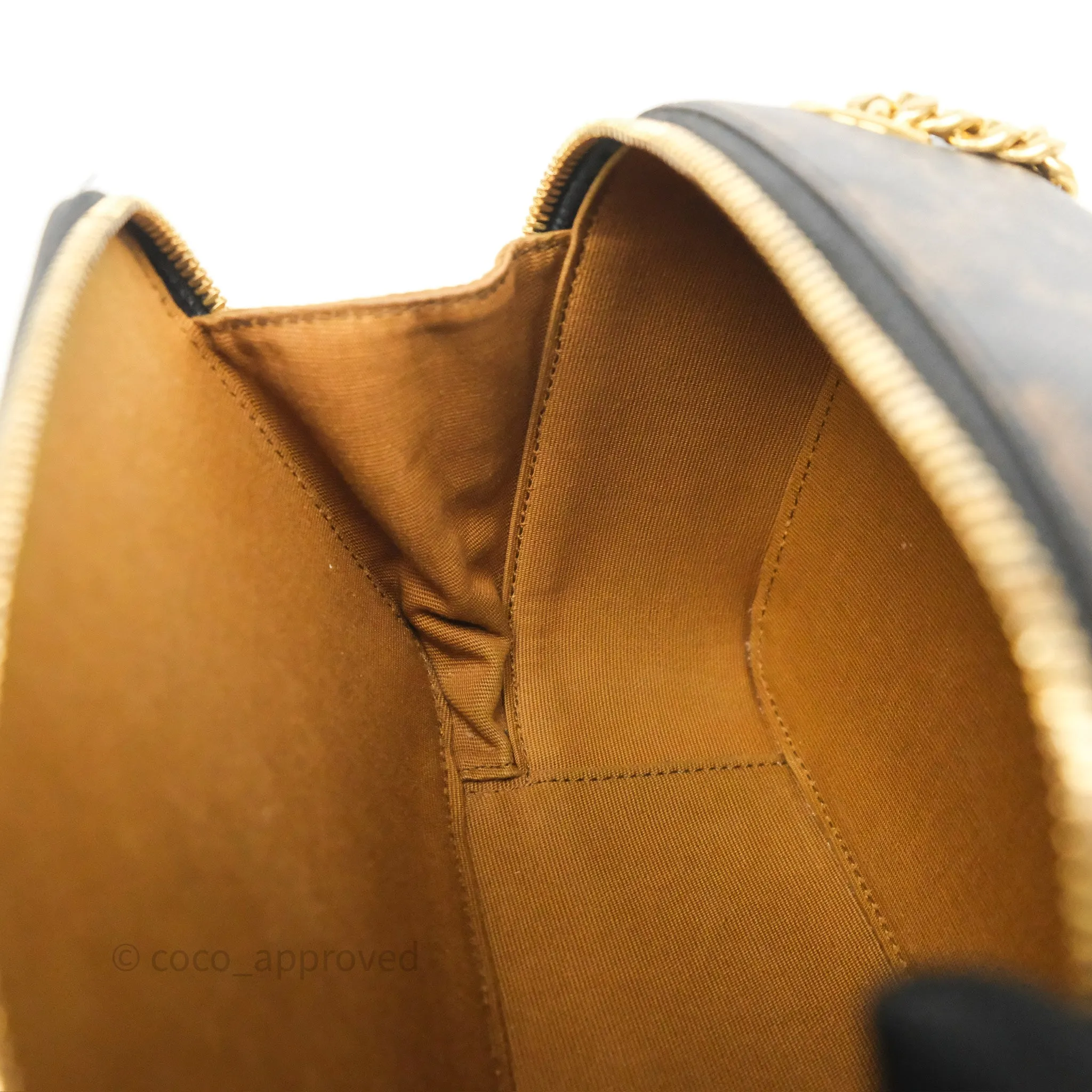 Celine Cuir Box On Chain Triomphe Canvas Tan Calfskin