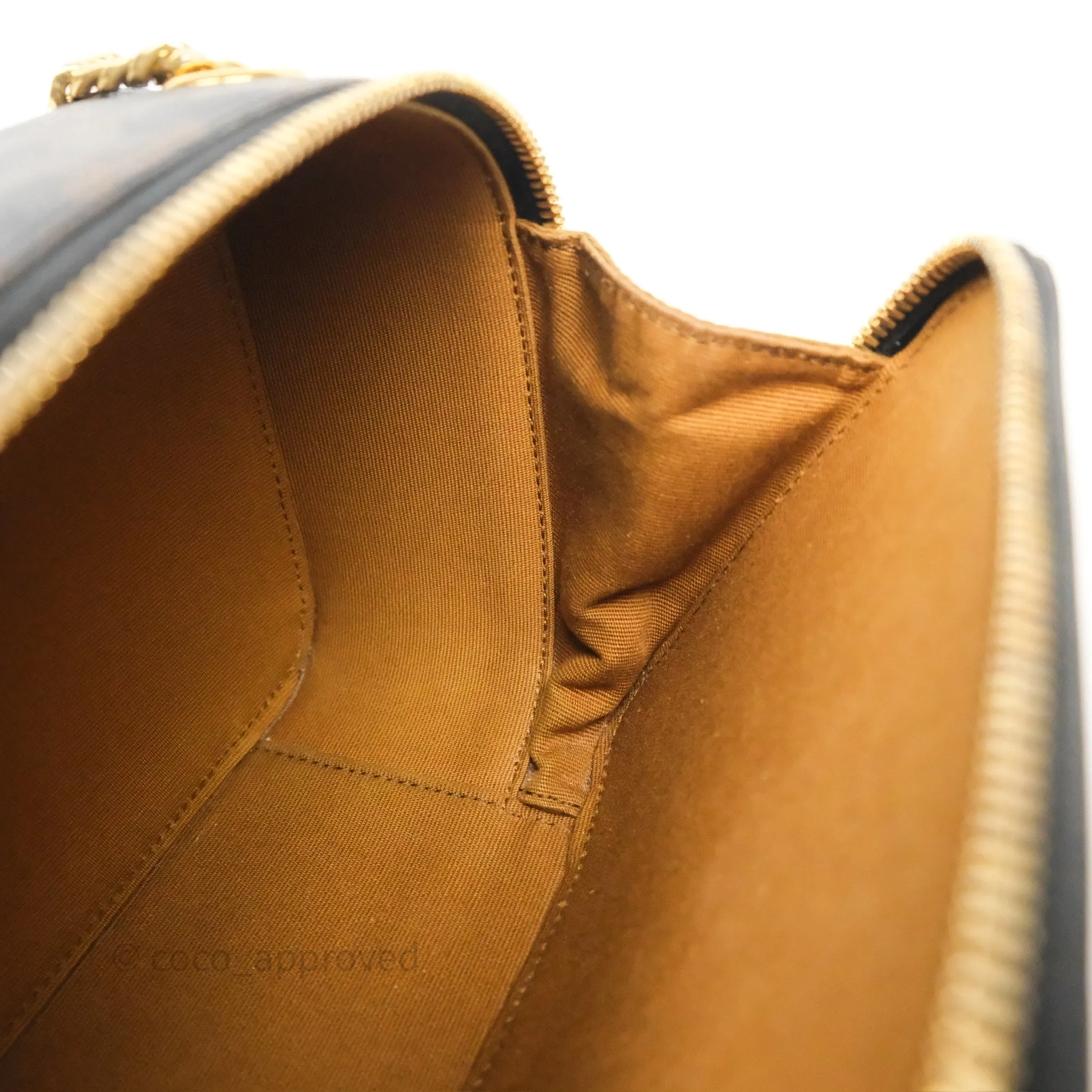 Celine Cuir Box On Chain Triomphe Canvas Tan Calfskin