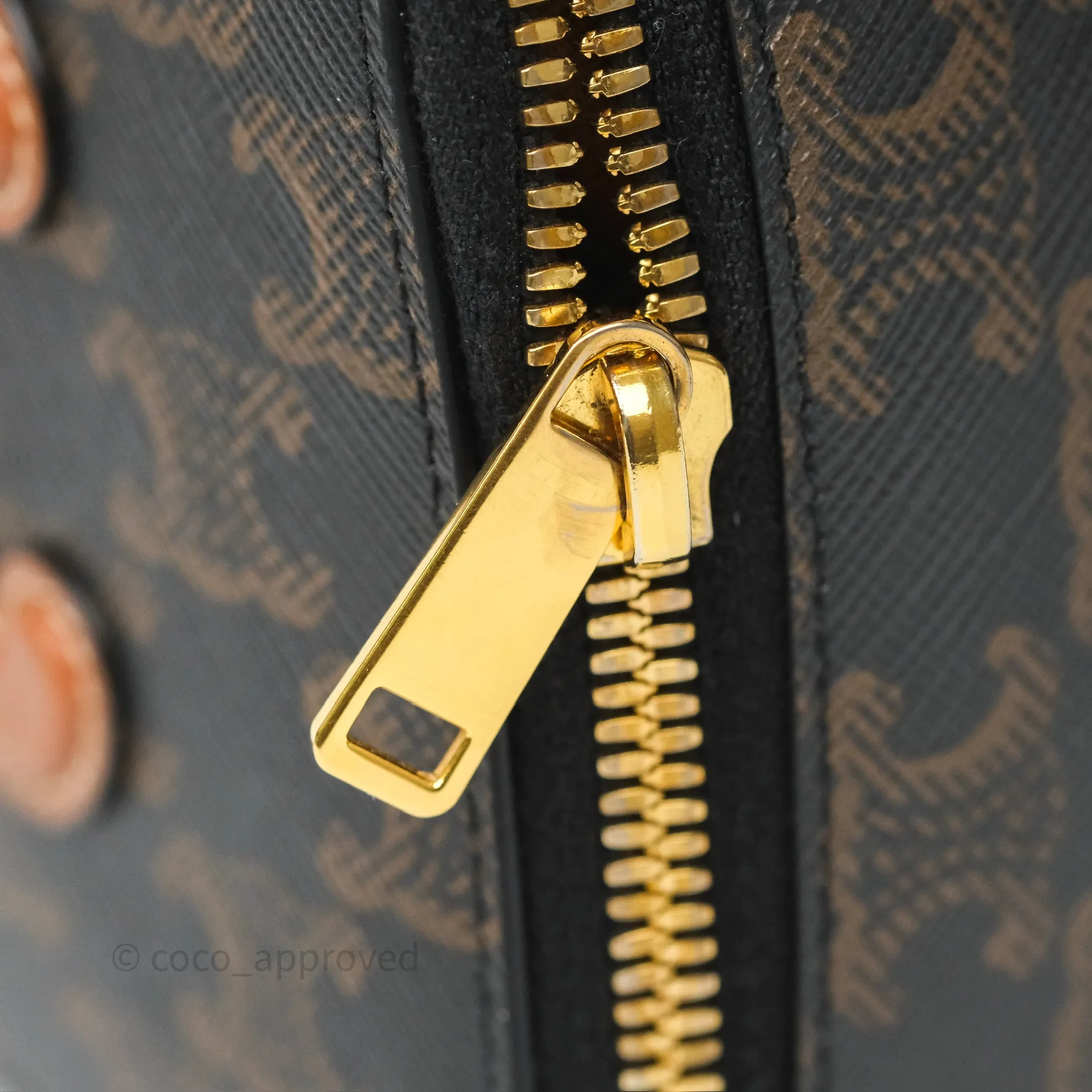 Celine Cuir Box On Chain Triomphe Canvas Tan Calfskin