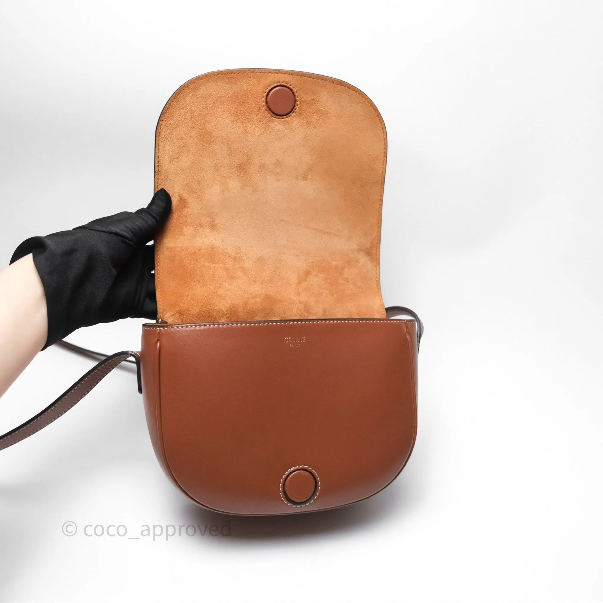 Celine Folco Cuir Triomphe in Smooth Calfskin Tan