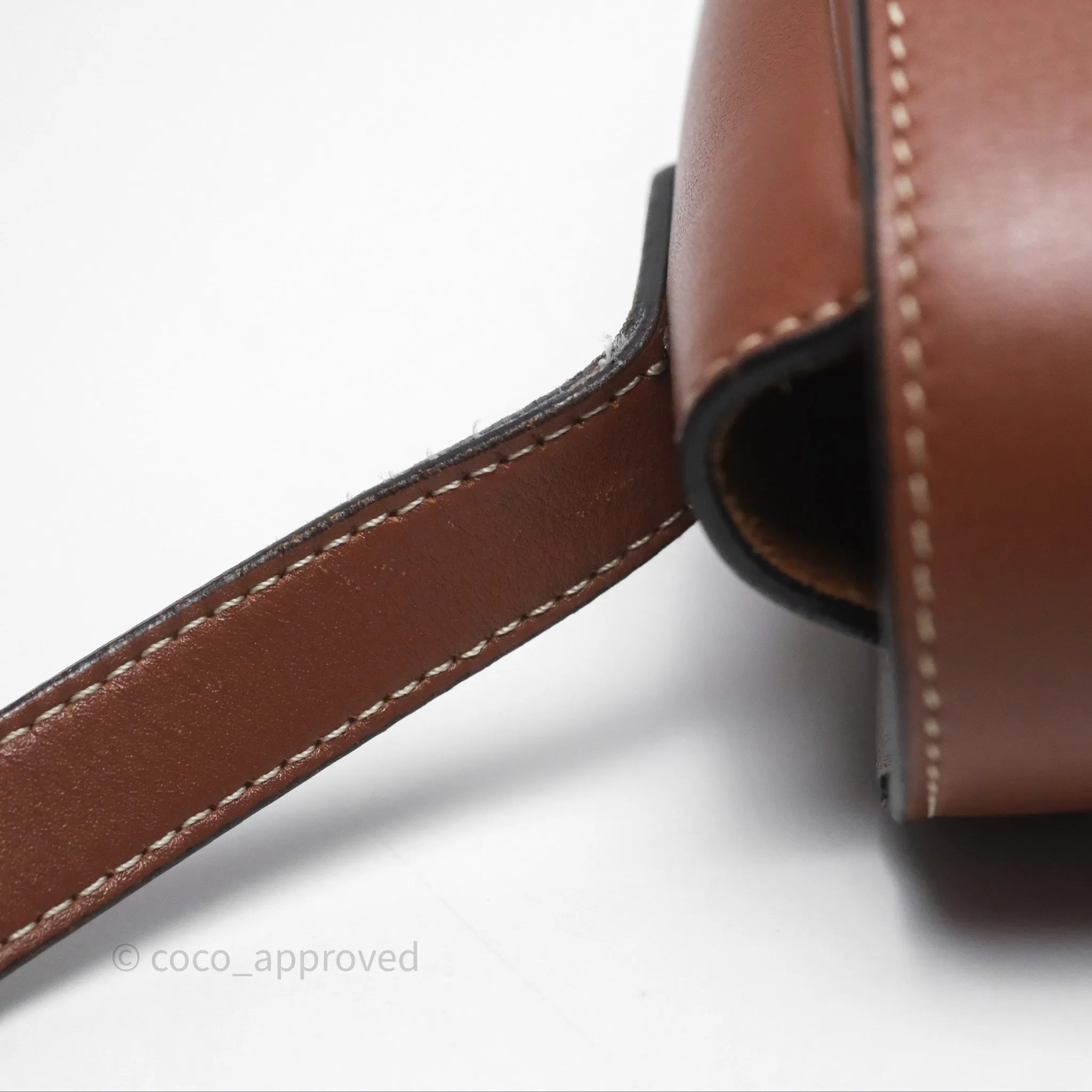 Celine Folco Cuir Triomphe in Smooth Calfskin Tan