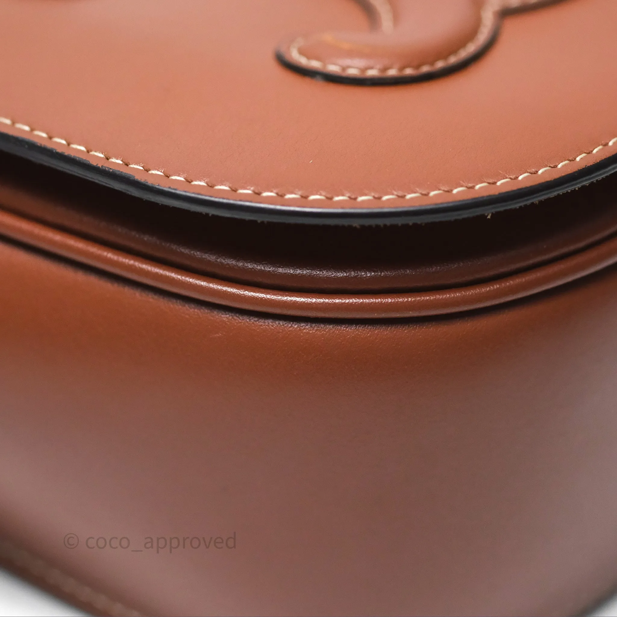 Celine Folco Cuir Triomphe in Smooth Calfskin Tan
