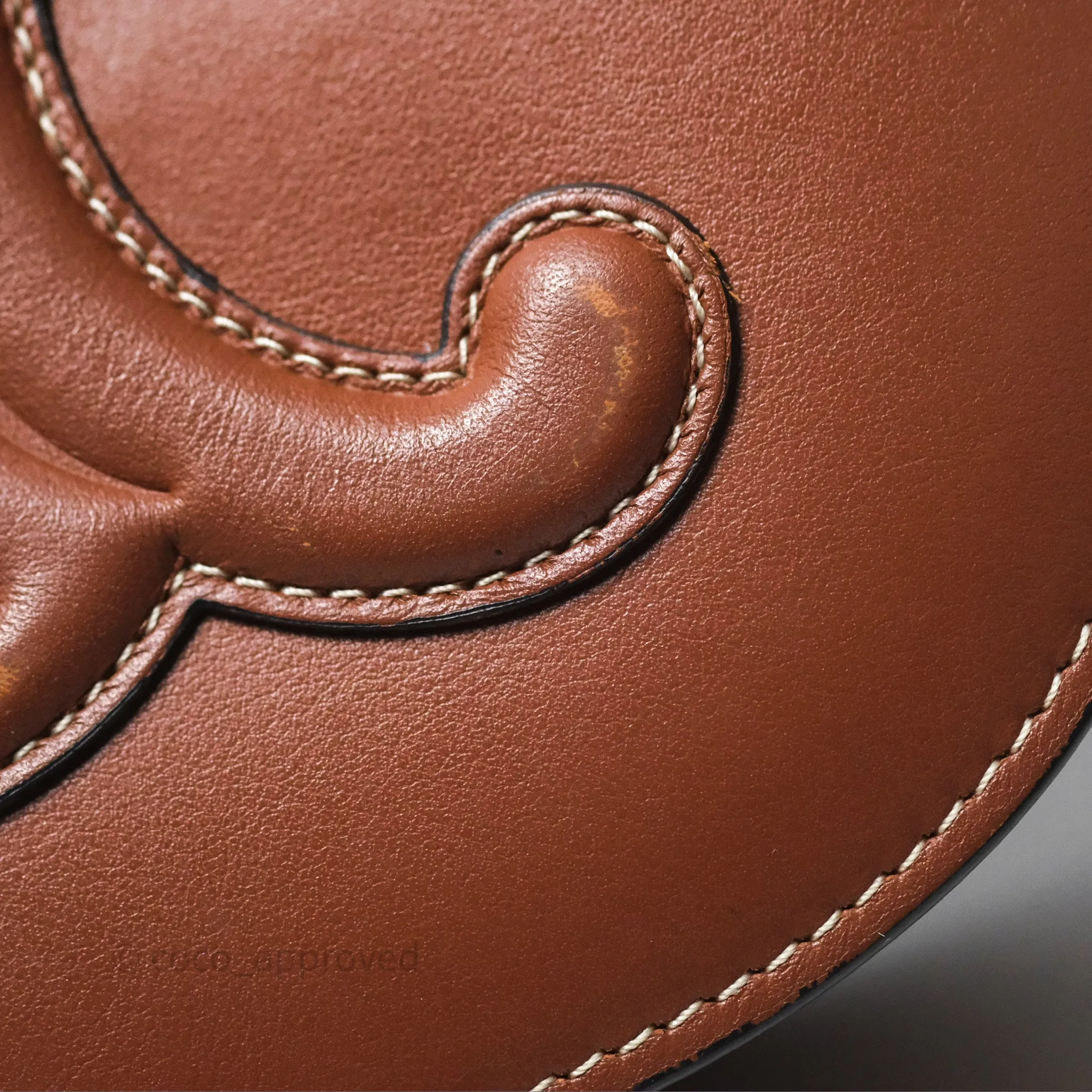 Celine Folco Cuir Triomphe in Smooth Calfskin Tan