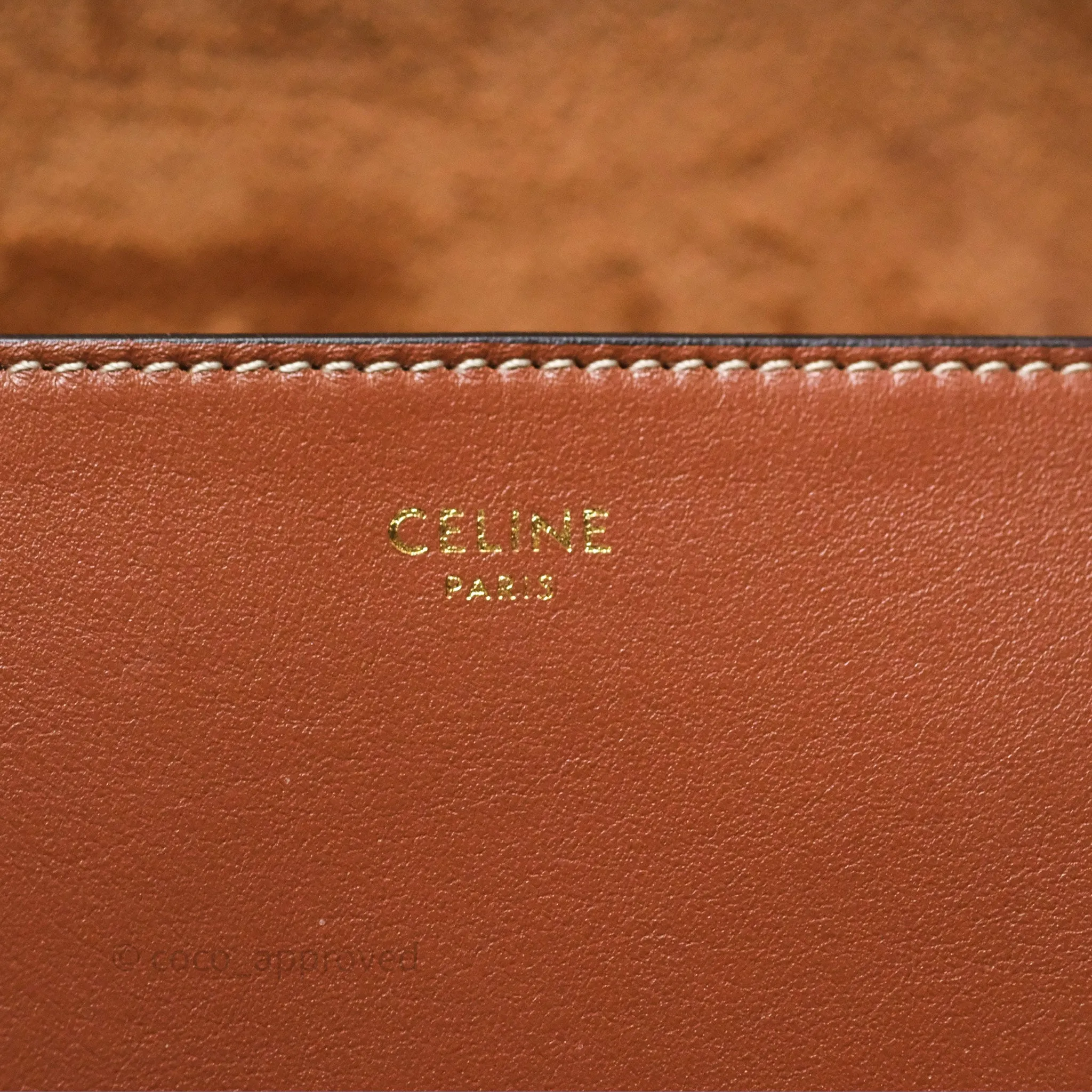 Celine Folco Cuir Triomphe in Smooth Calfskin Tan