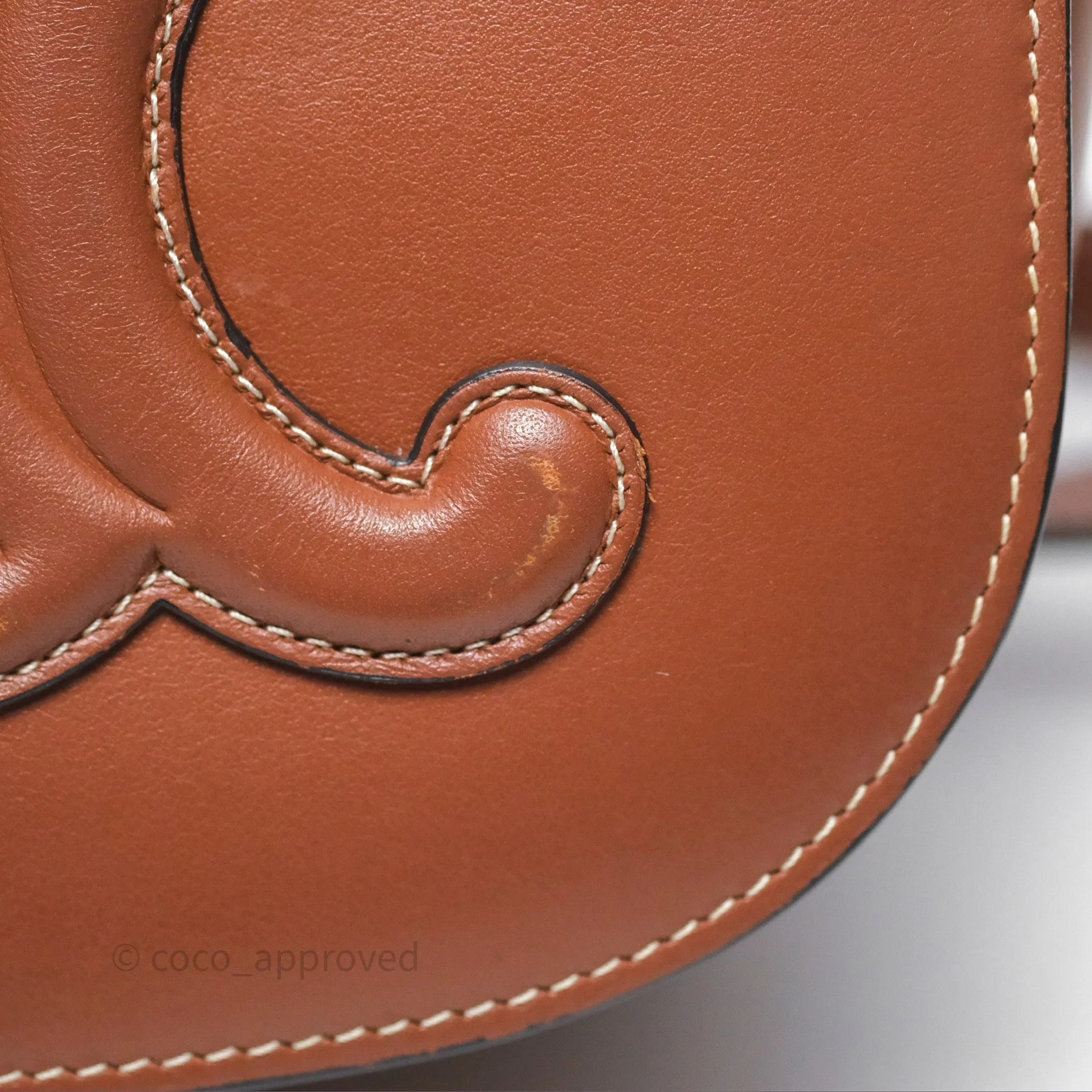 Celine Folco Cuir Triomphe in Smooth Calfskin Tan