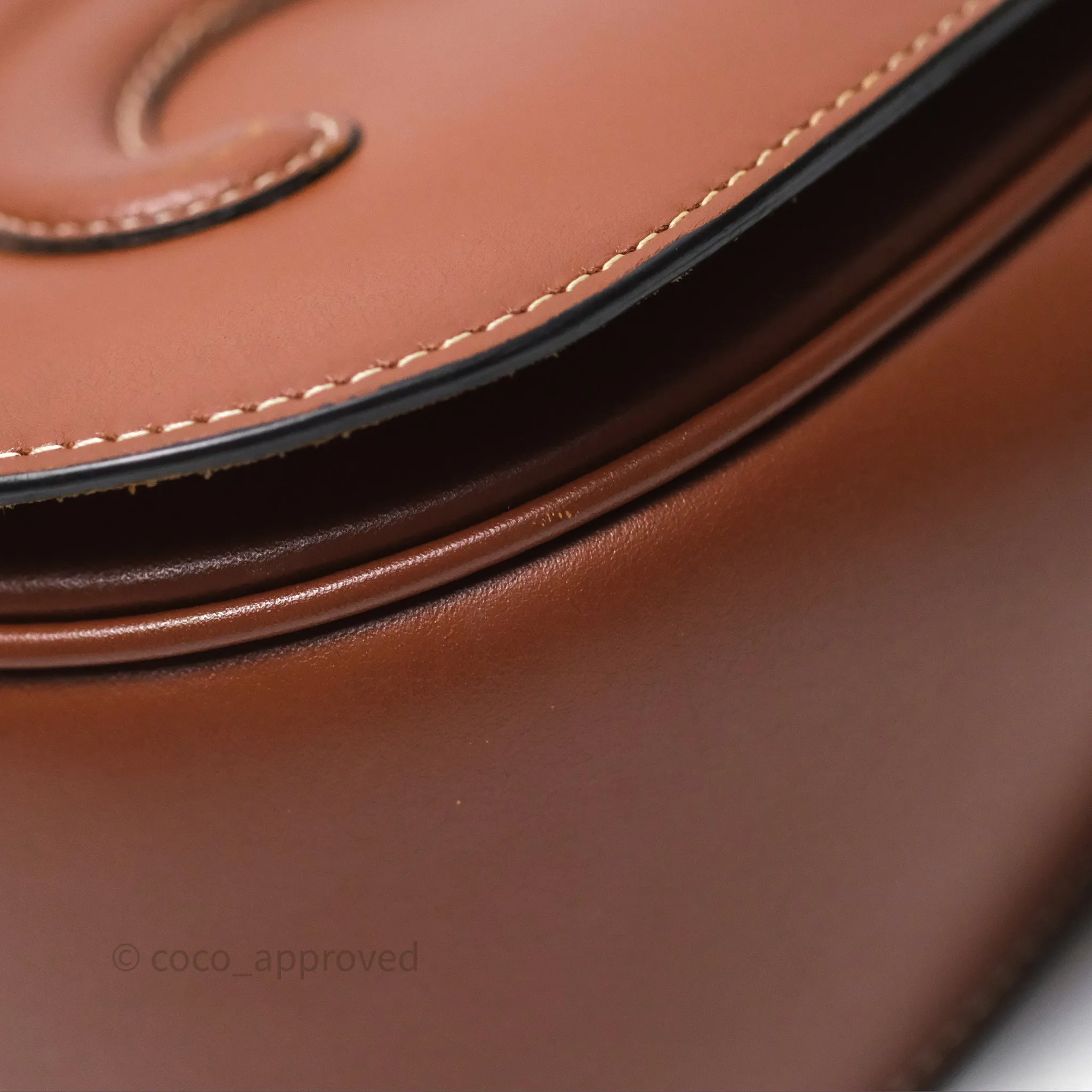 Celine Folco Cuir Triomphe in Smooth Calfskin Tan