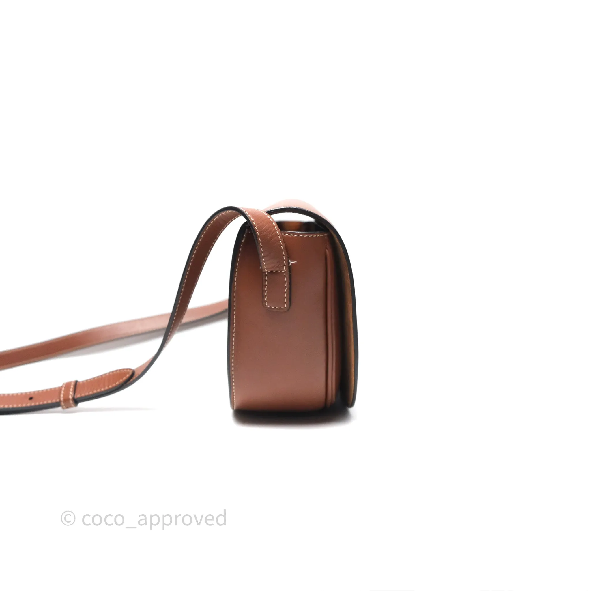 Celine Folco Cuir Triomphe in Smooth Calfskin Tan