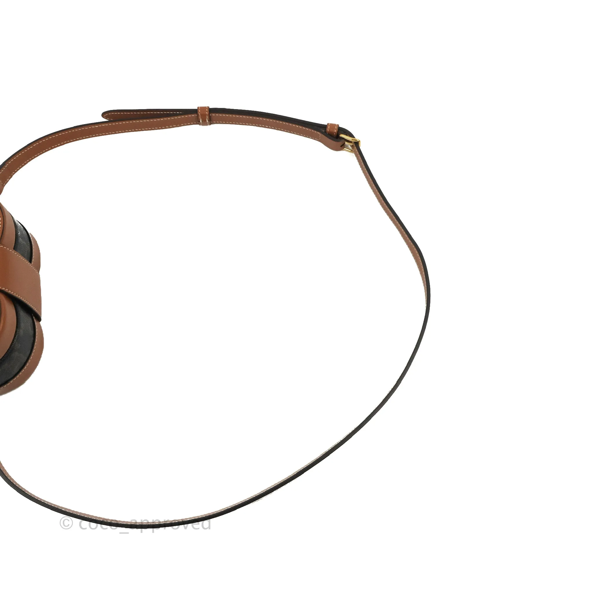 Celine Heart Tambour Bag Triomphe Canvas Tan