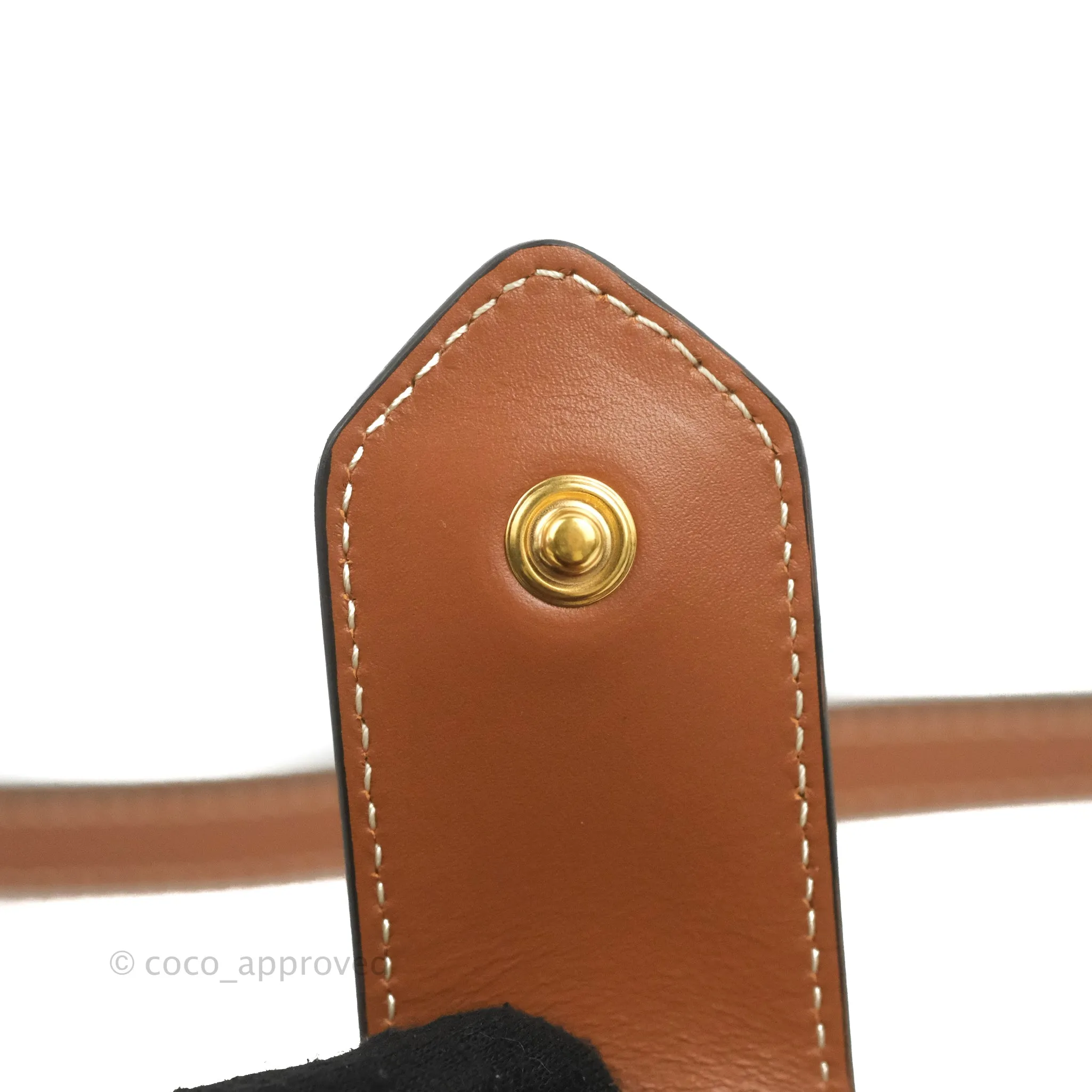 Celine Heart Tambour Bag Triomphe Canvas Tan