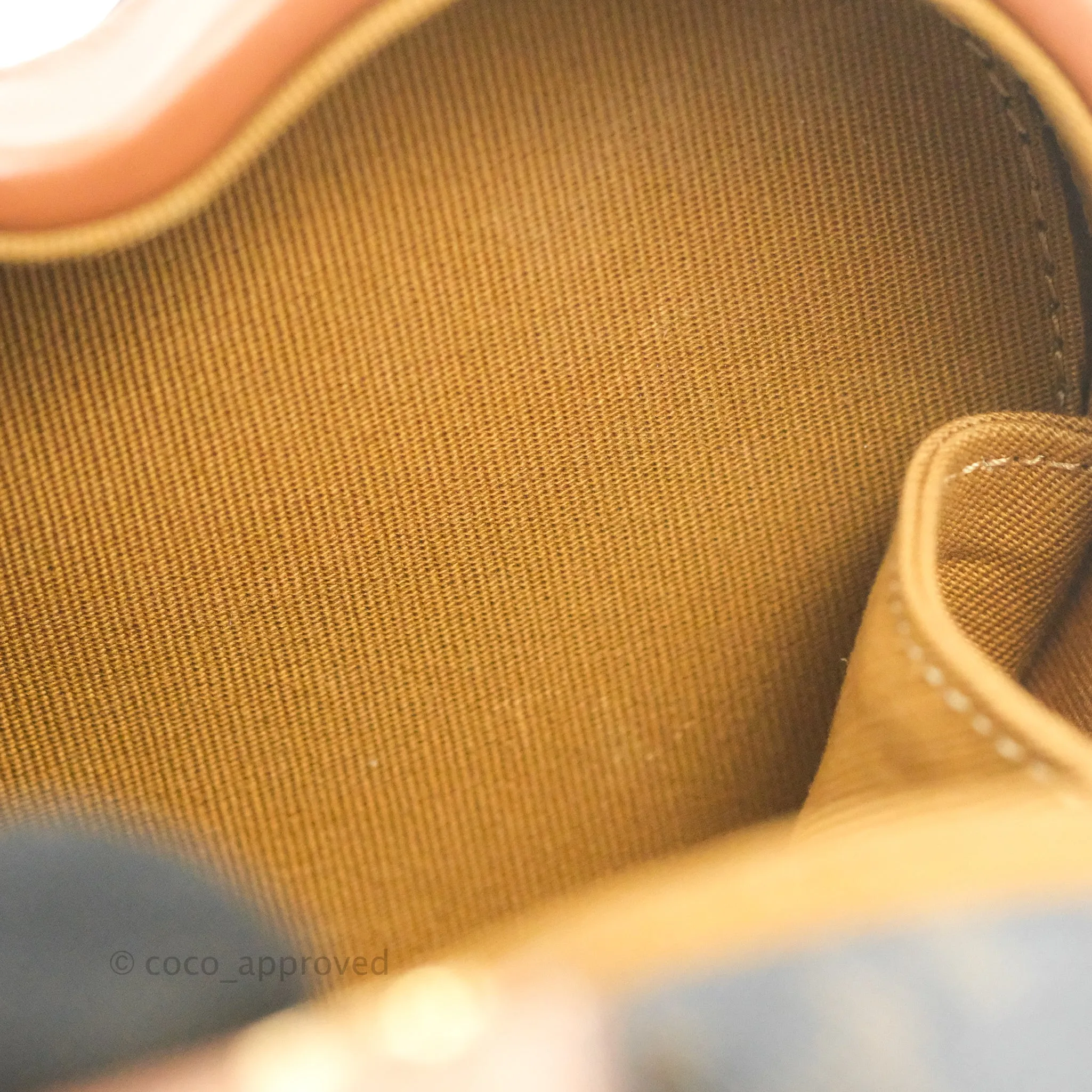 Celine Heart Tambour Bag Triomphe Canvas Tan